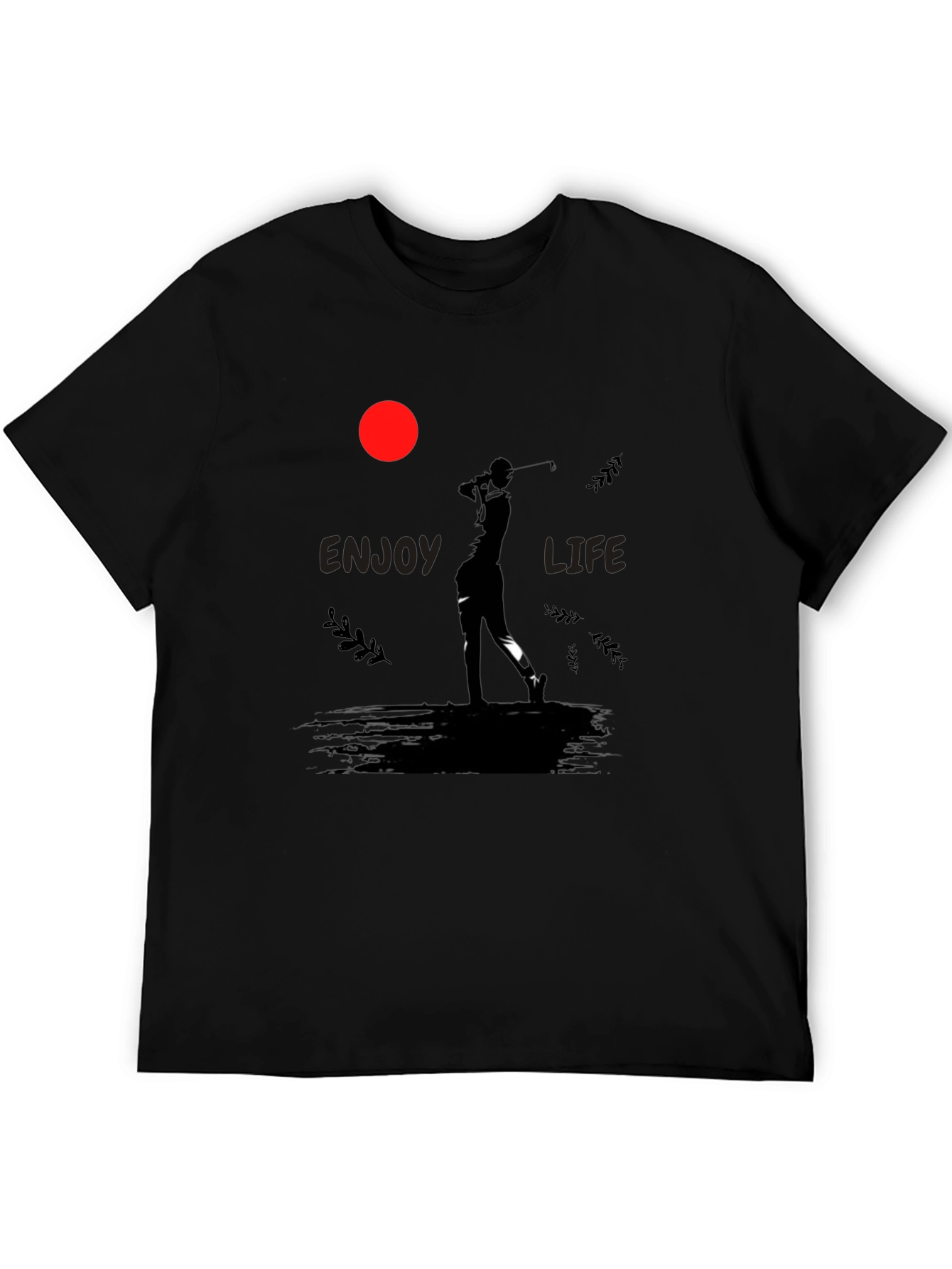 Enjoy Life Golfer Graphic Tee - Black