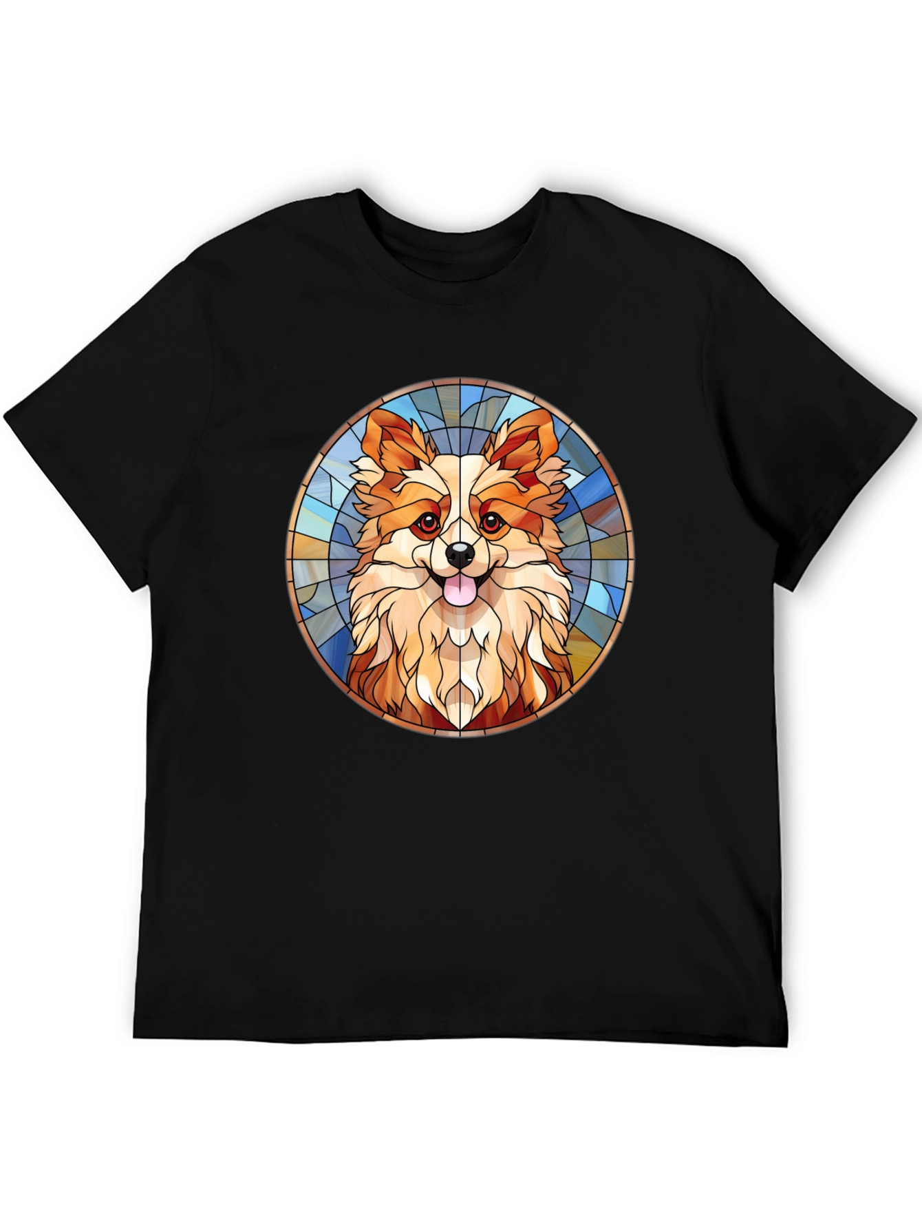 Corgi Stained Glass Style Graphic Tee
