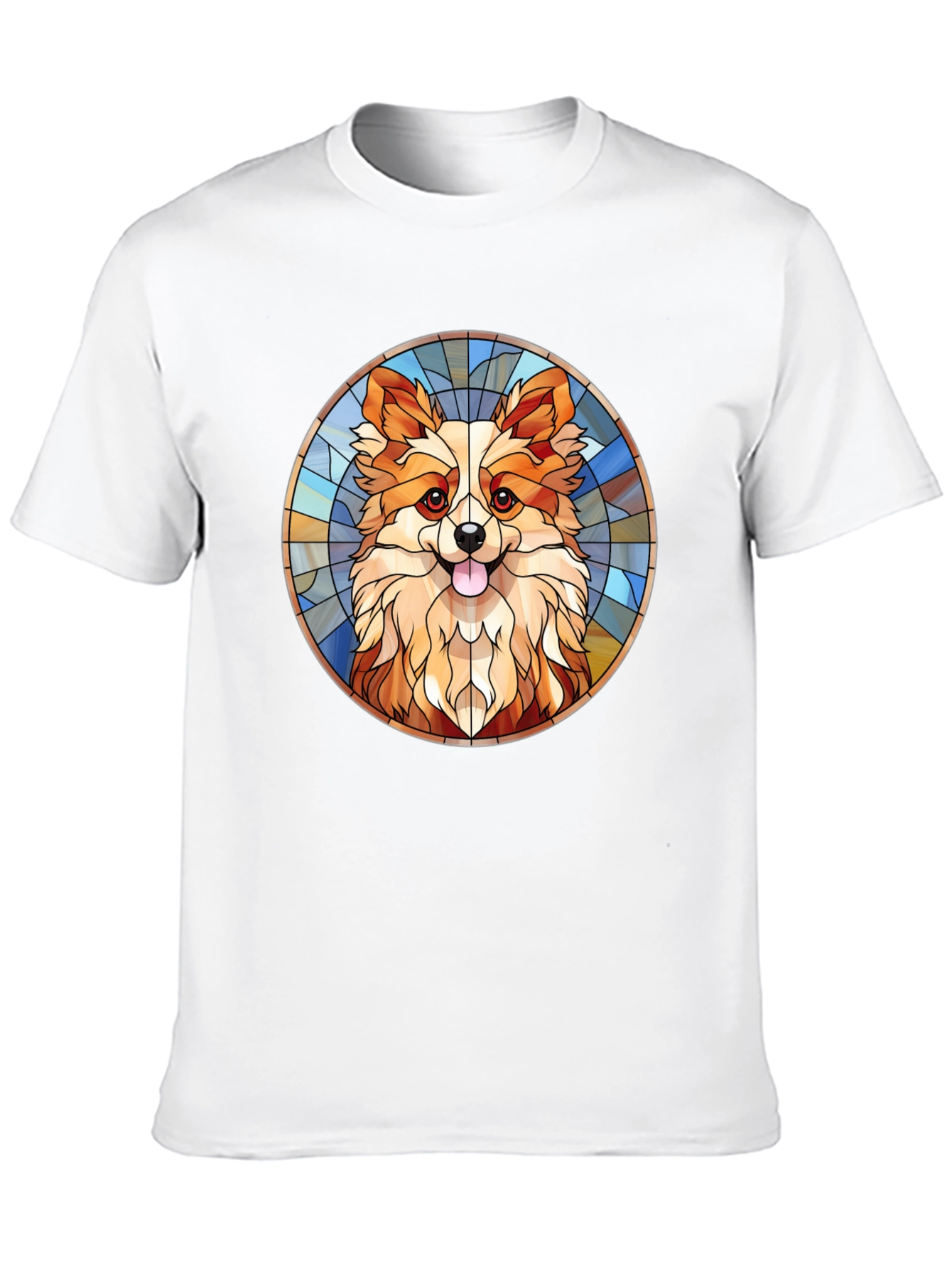 Corgi Stained Glass Style Graphic Tee