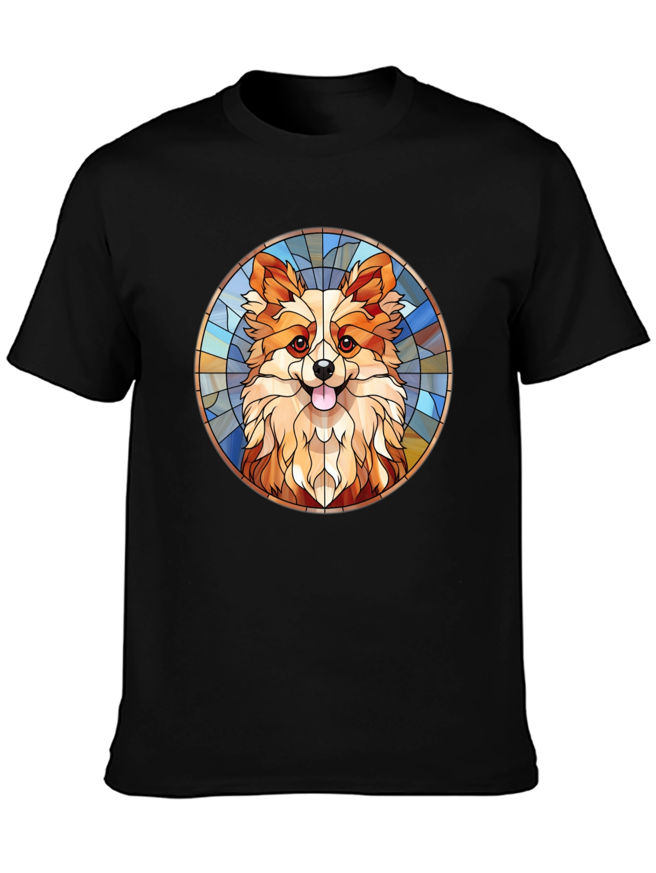 Corgi Stained Glass Style Graphic Tee
