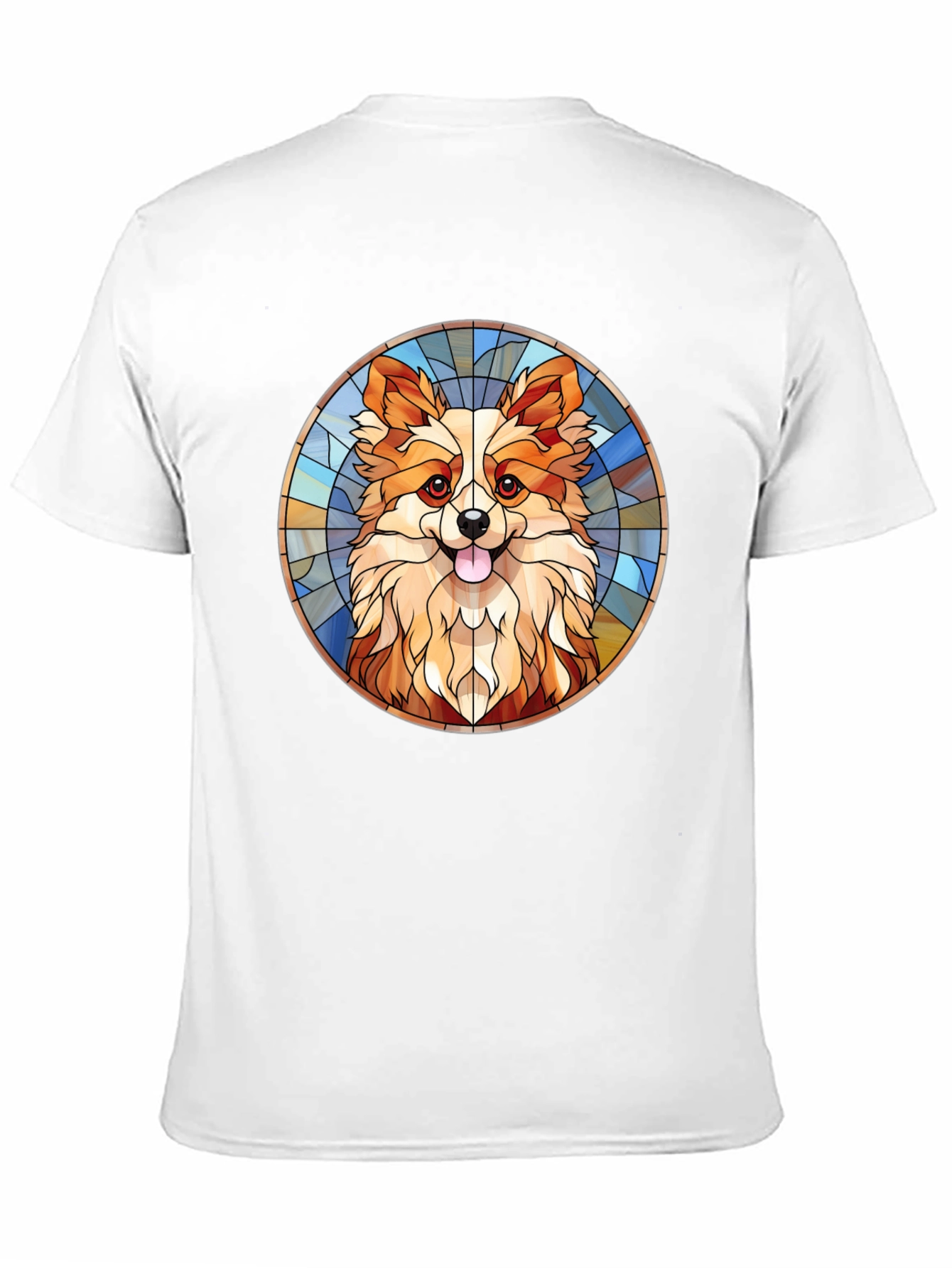 Corgi Stained Glass Style Graphic Tee