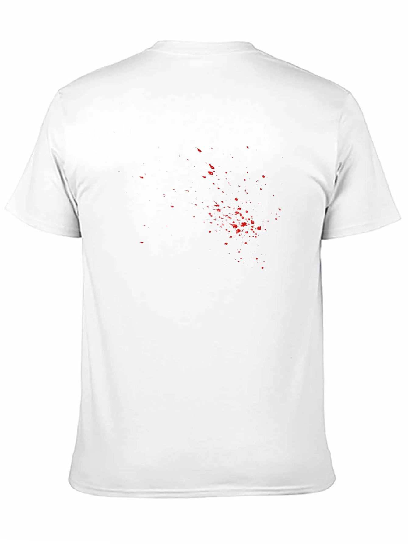 Mens Black T-Shirt with Red Splatter Print