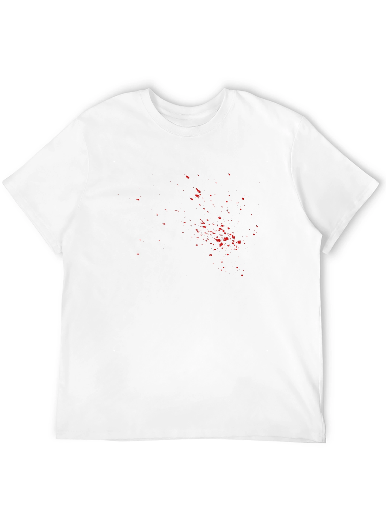 Mens Black T-Shirt with Red Splatter Print