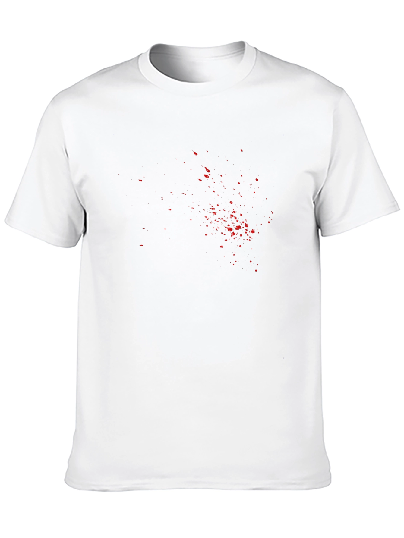 Mens Black T-Shirt with Red Splatter Print