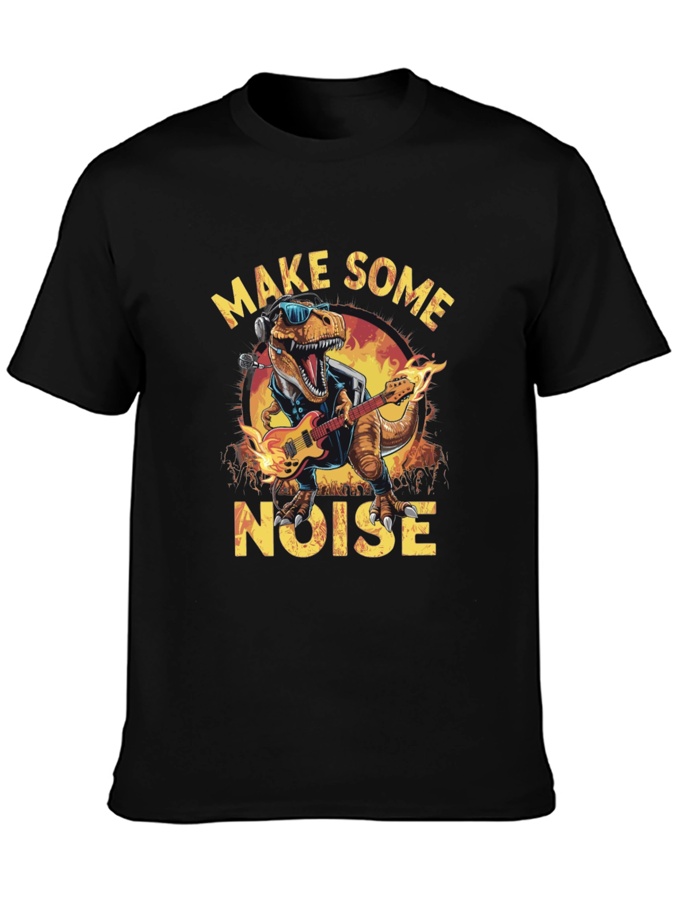Rock and Roll Dinosaur Graphic Tee