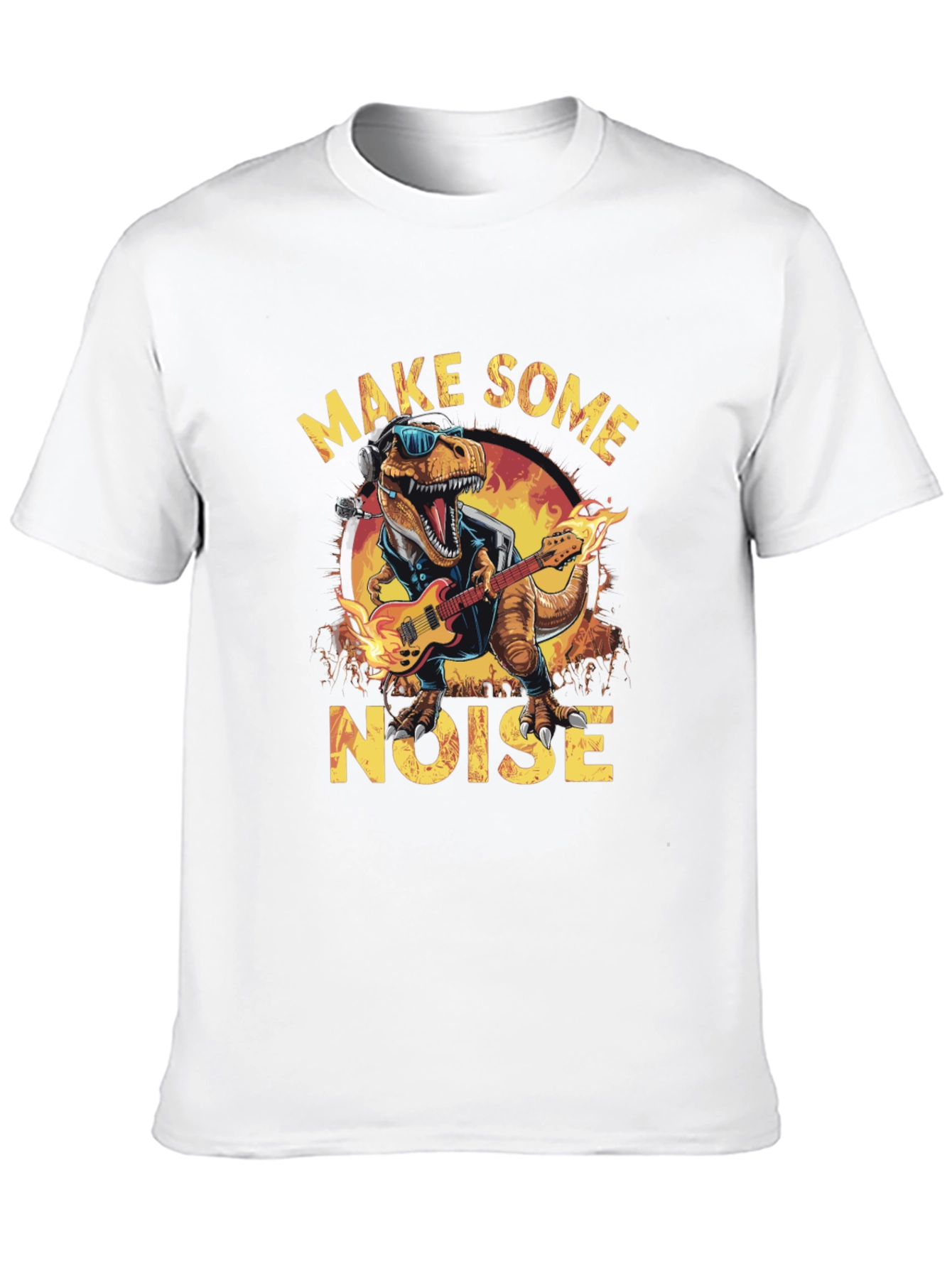 Rock and Roll Dinosaur Graphic Tee
