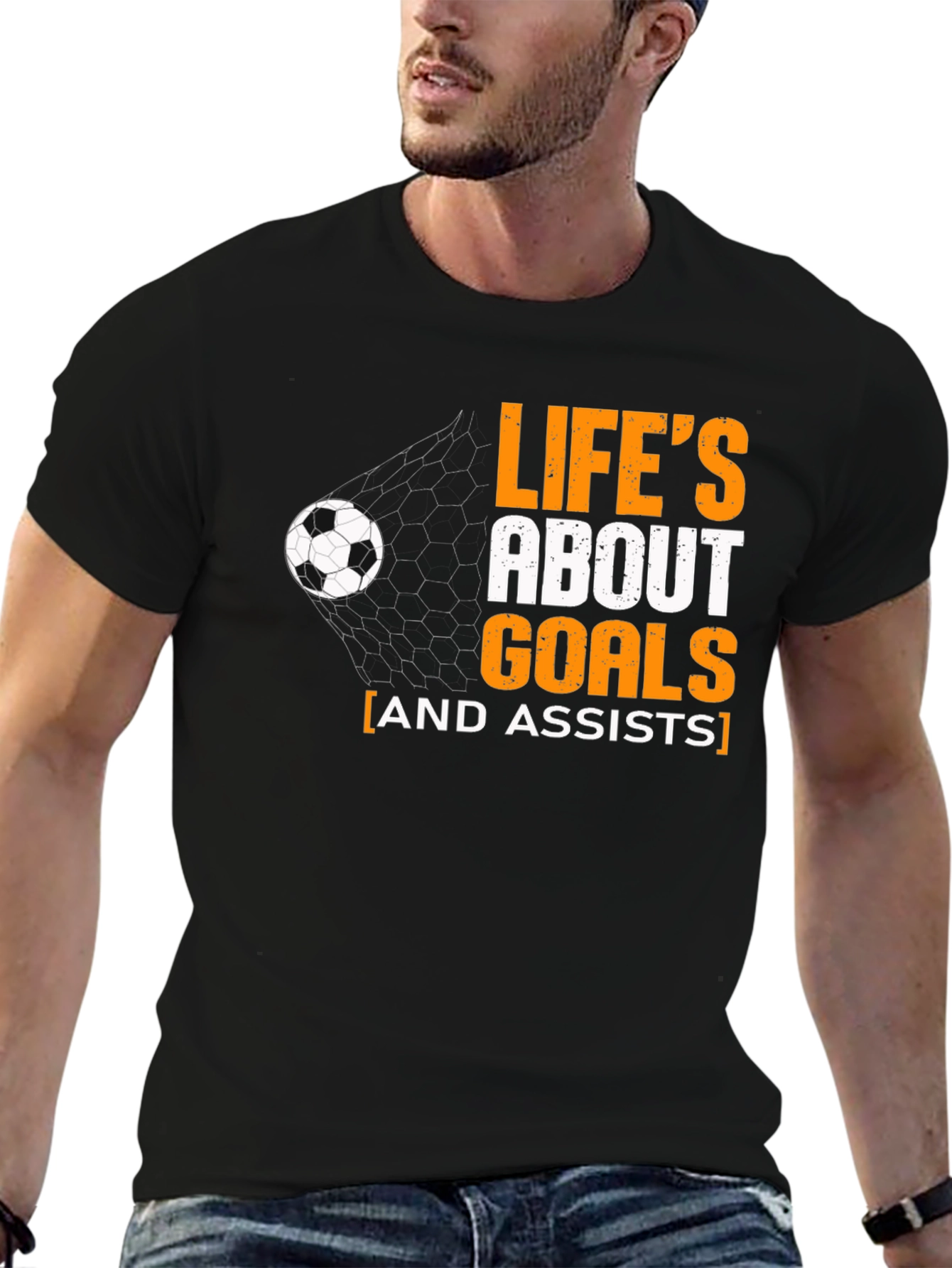 Lifes About Goals & Assists Soccer T-Shirt