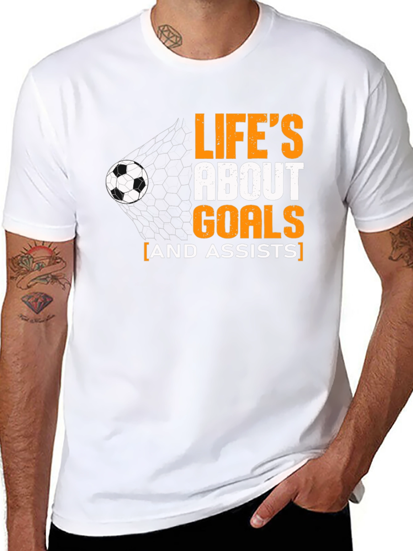 Lifes About Goals & Assists Soccer T-Shirt