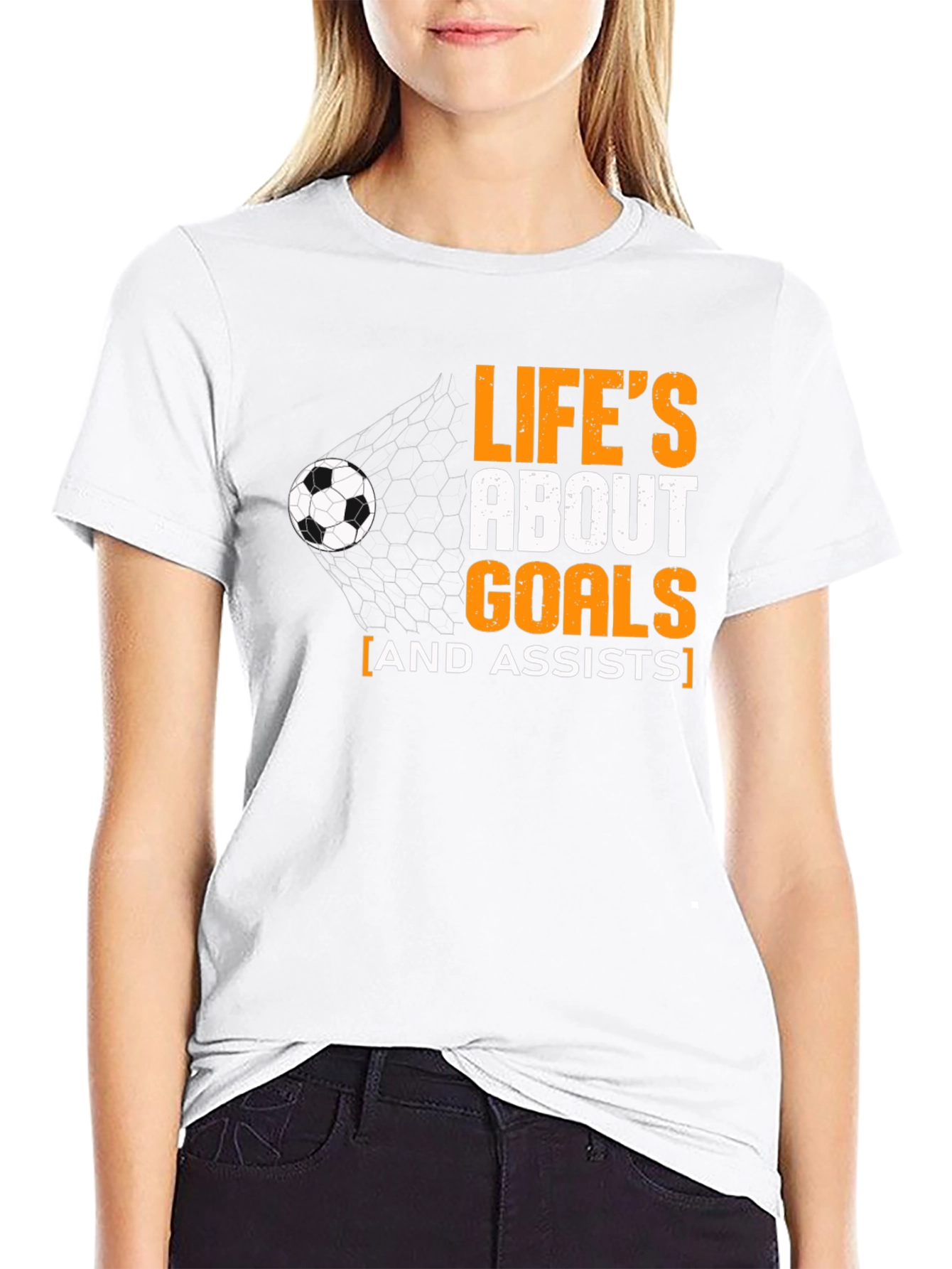 Lifes About Goals & Assists Soccer T-Shirt