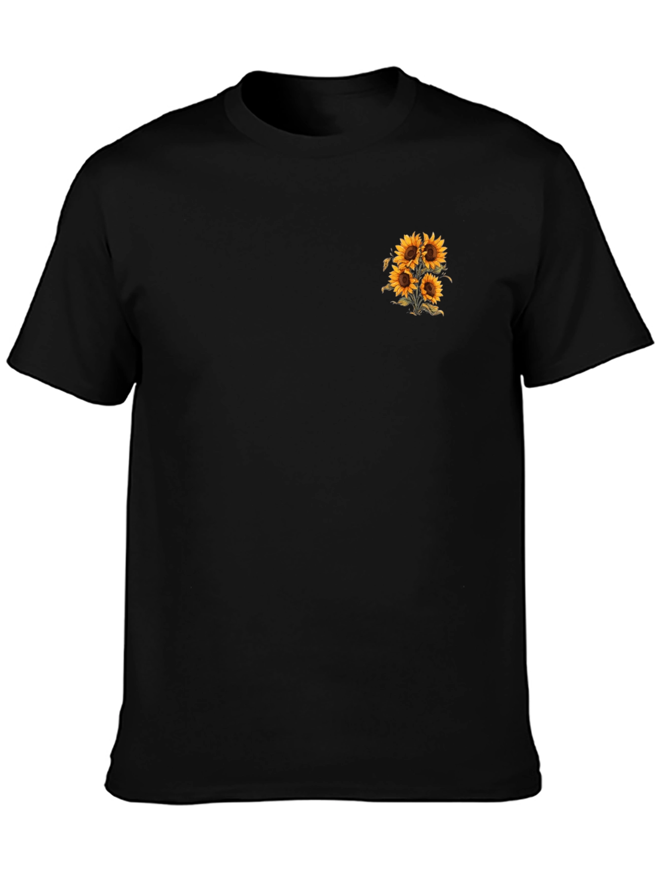 Sunflower Graphic Black T-Shirt