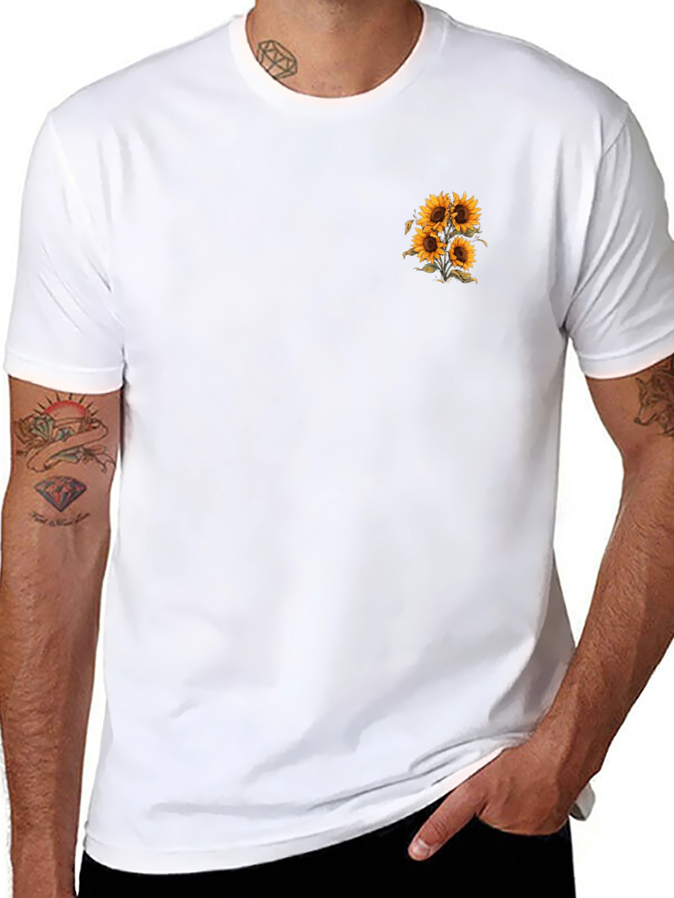Sunflower Graphic Black T-Shirt