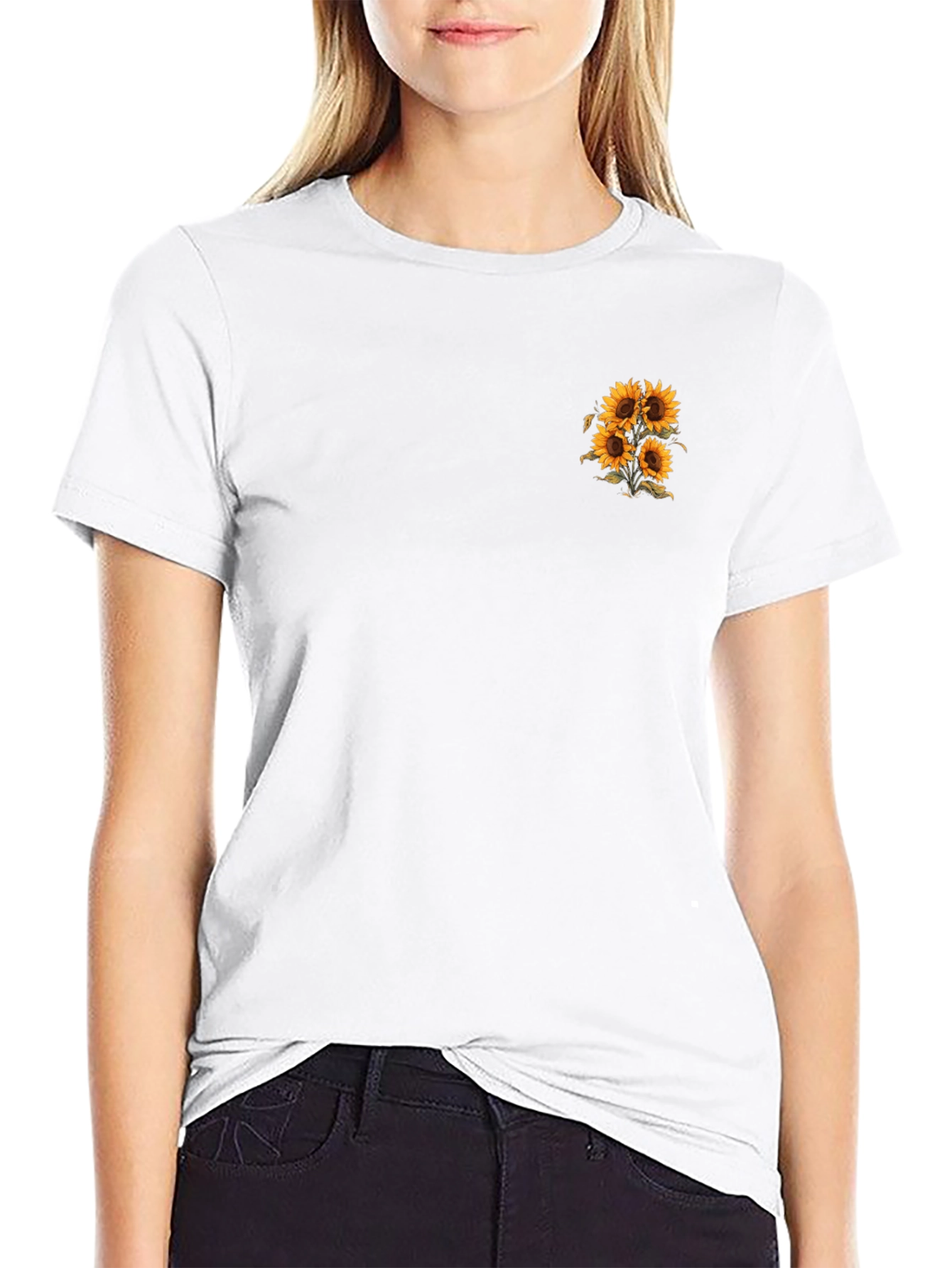 Sunflower Graphic Black T-Shirt