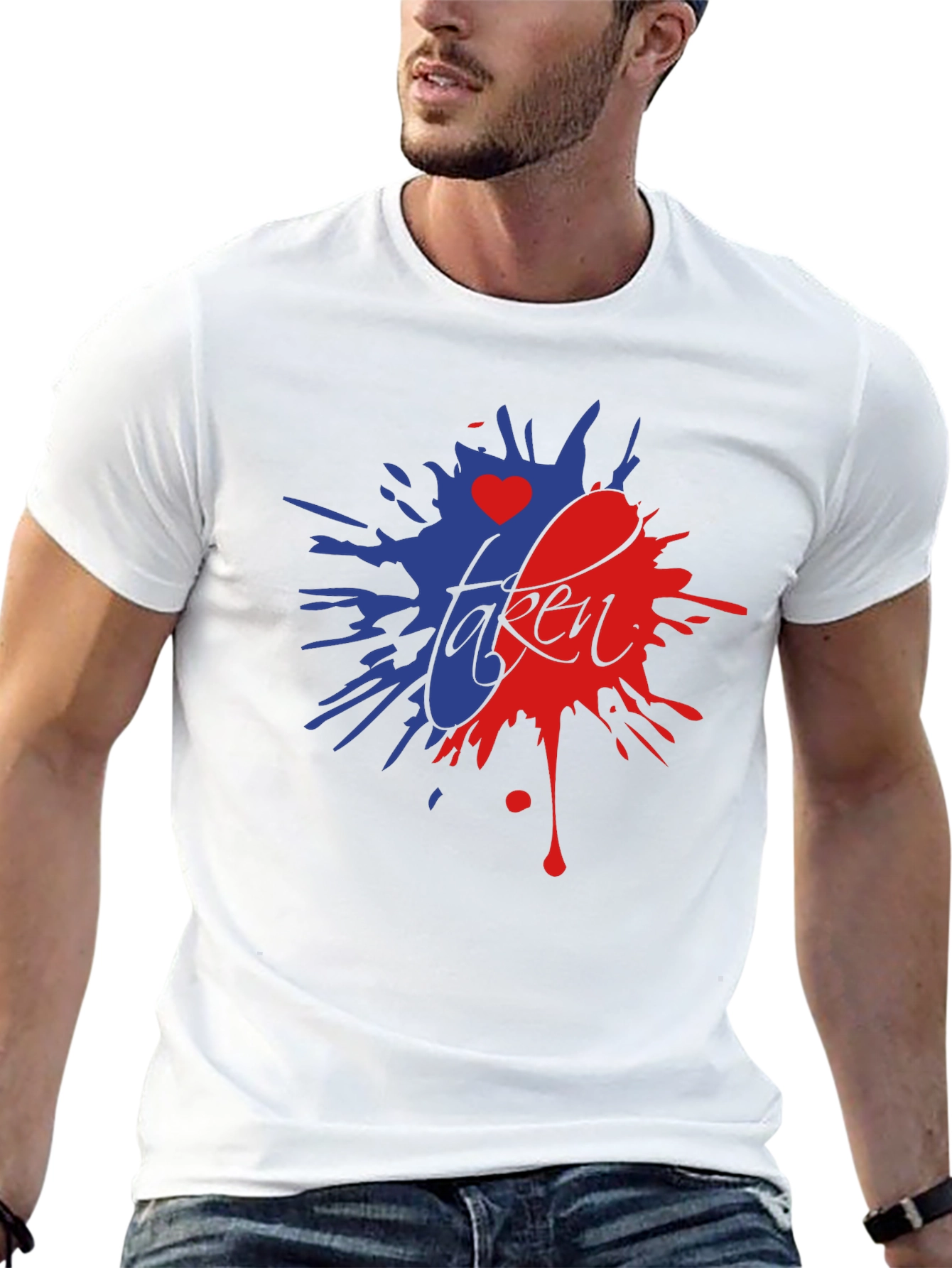 Taken Heart Splatter Graphic Tee - Black