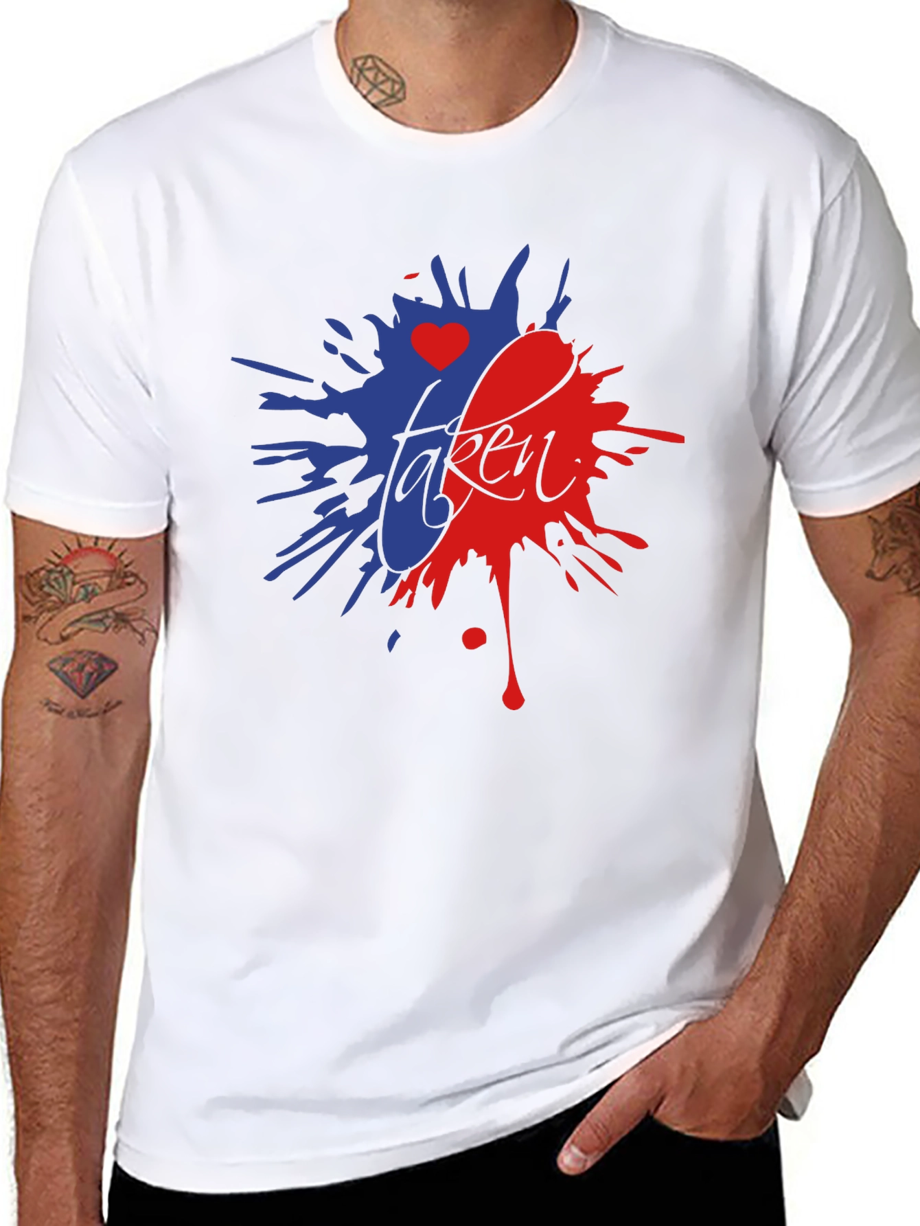 Taken Heart Splatter Graphic Tee - Black