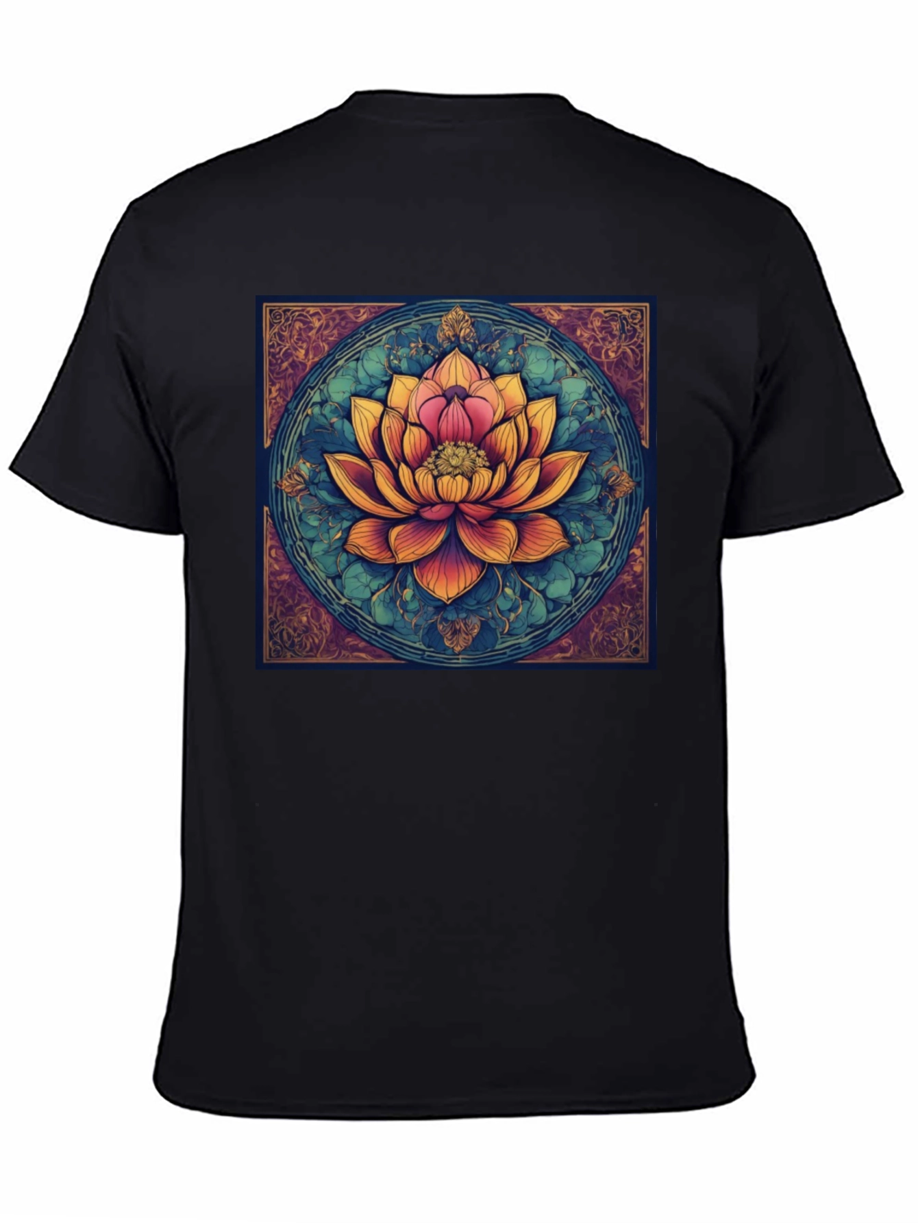 Lotus Flower Graphic Tee - Artistic Design