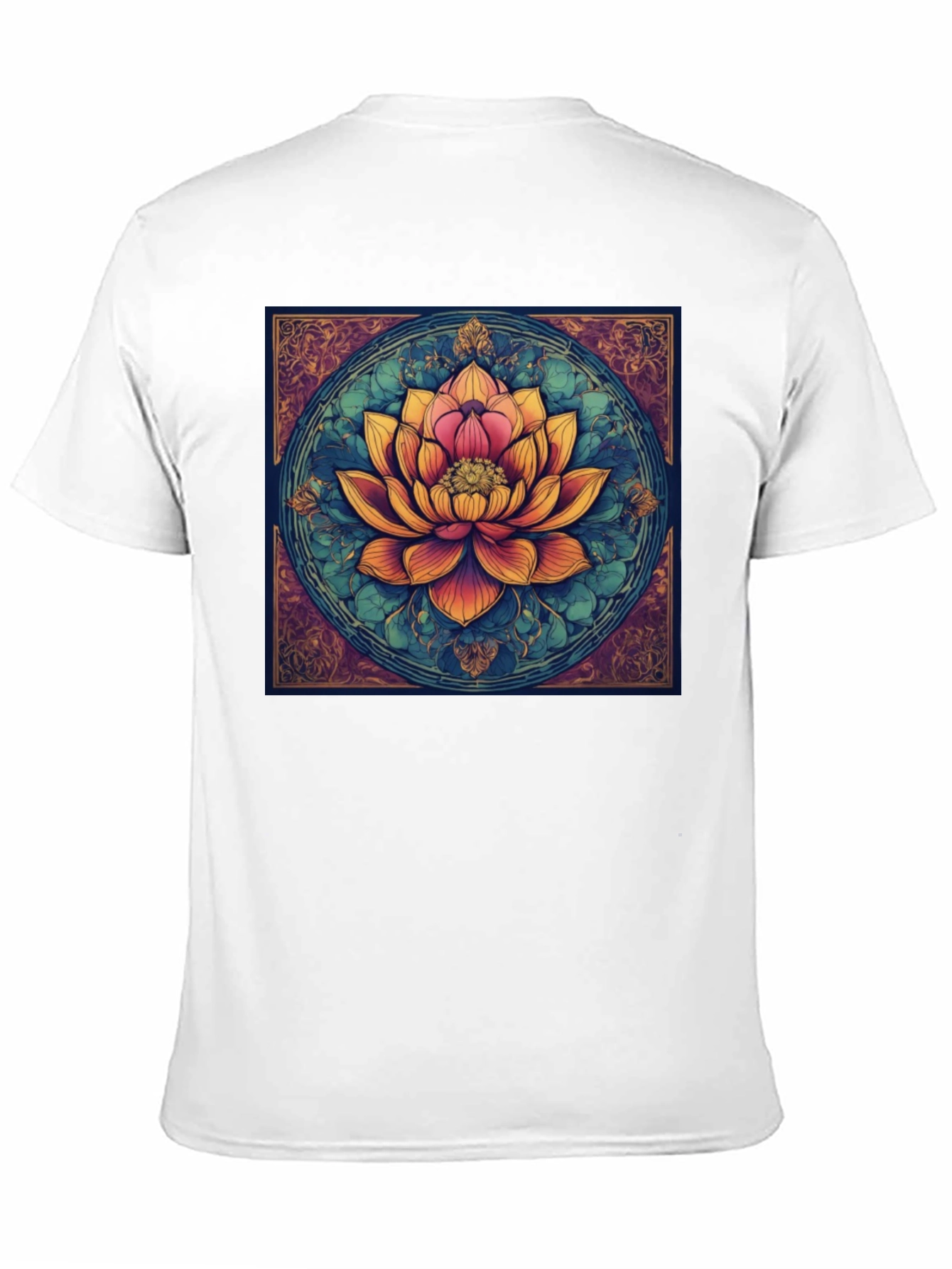 Lotus Flower Graphic Tee - Artistic Design