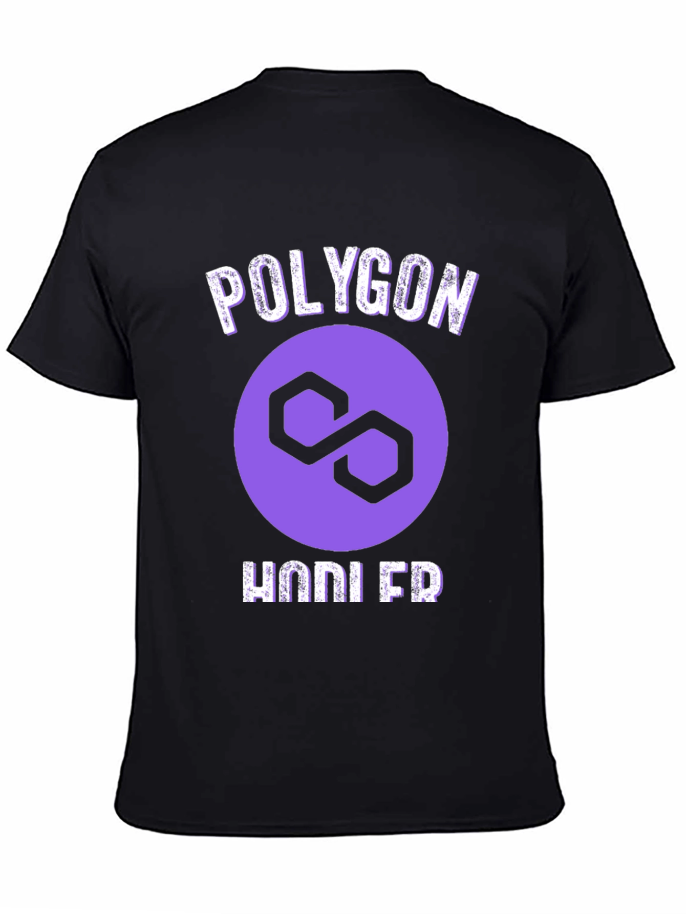 Polygon HODLER Black T-Shirt Crypto Fan