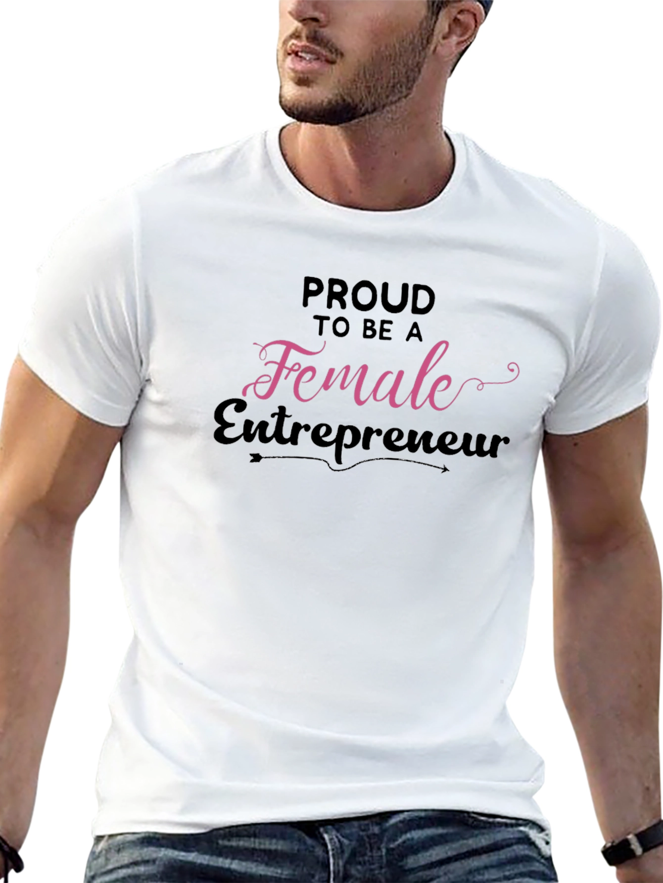 Proud Female Entrepreneur Black Graphic Tee