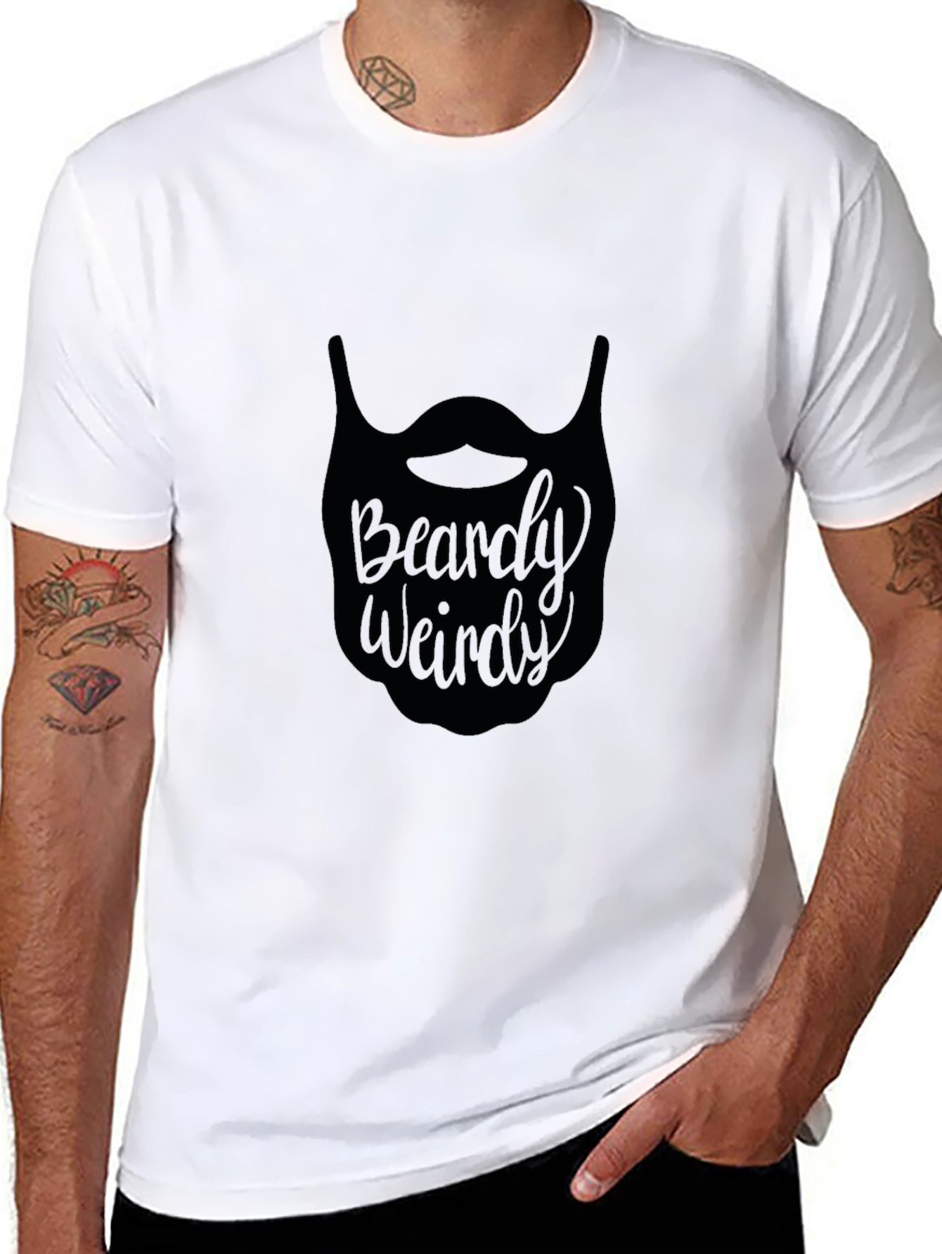 Beardy Weirdy Black Graphic Tee