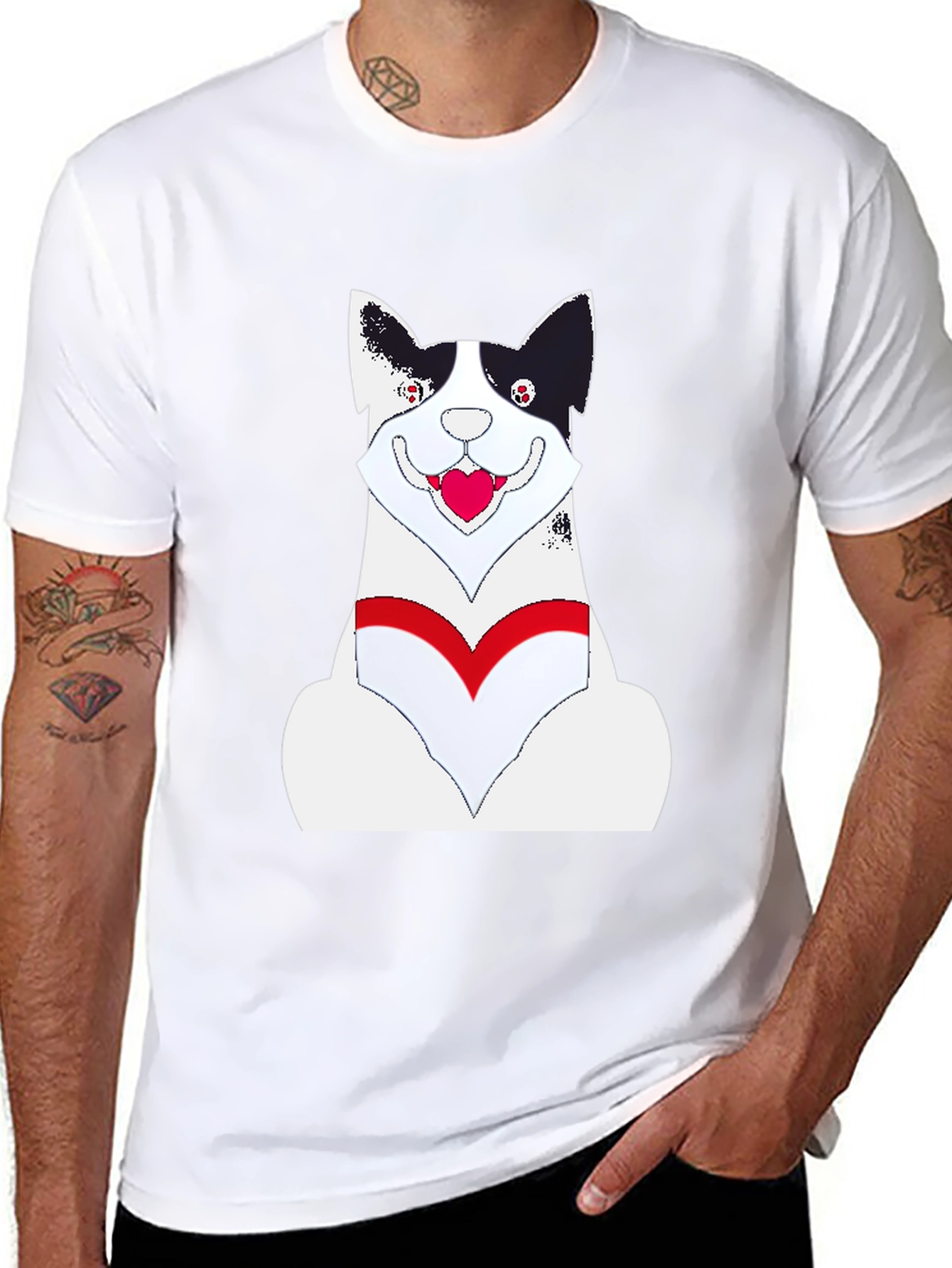 Novelty Dog Graphic Tee - Black