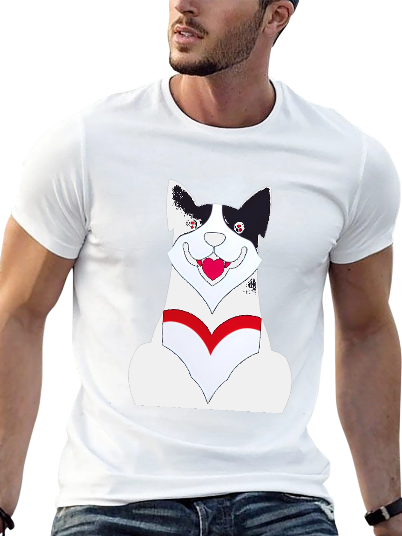 Novelty Dog Graphic Tee - Black