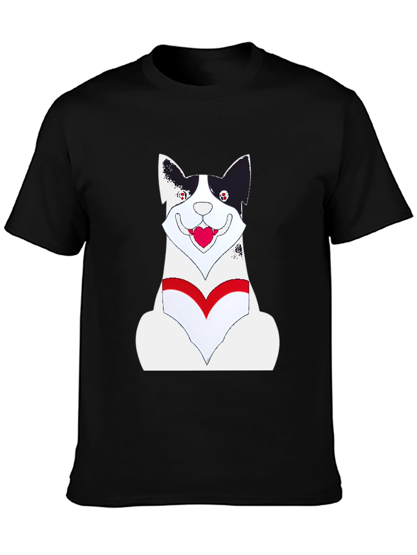 Novelty Dog Graphic Tee - Black