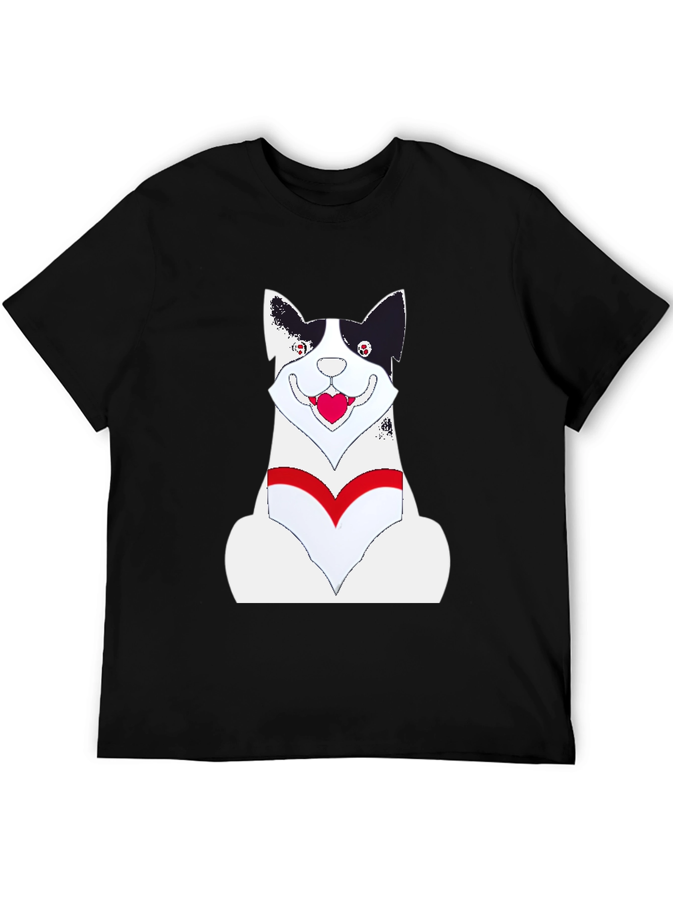 Novelty Dog Graphic Tee - Black