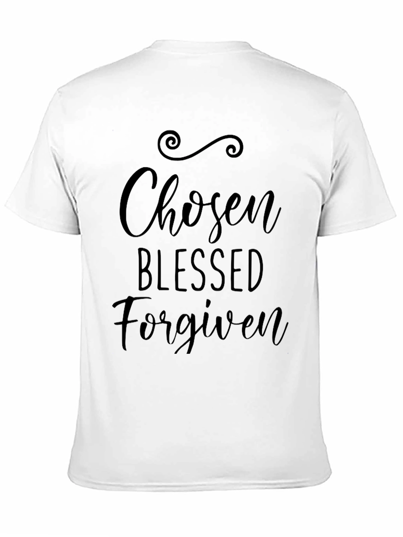 Chosen Blessed Forgiven Black Tee