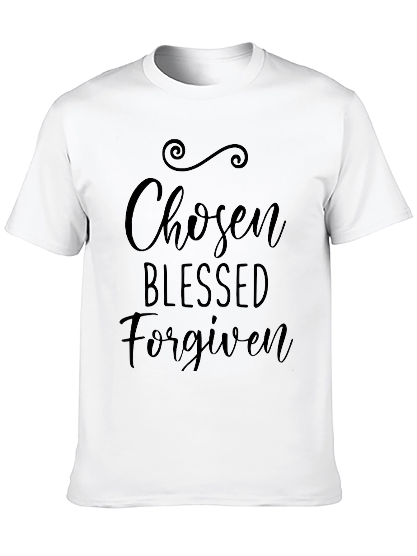 Chosen Blessed Forgiven Black Tee