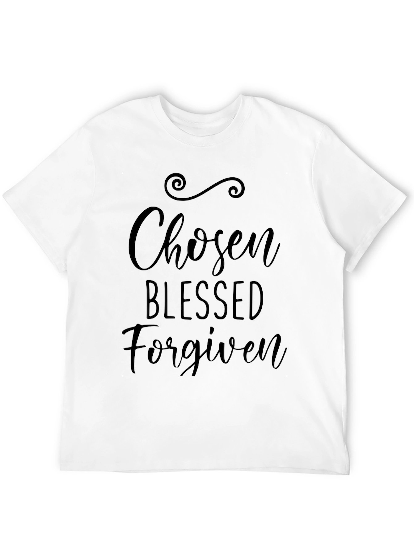 Chosen Blessed Forgiven Black Tee
