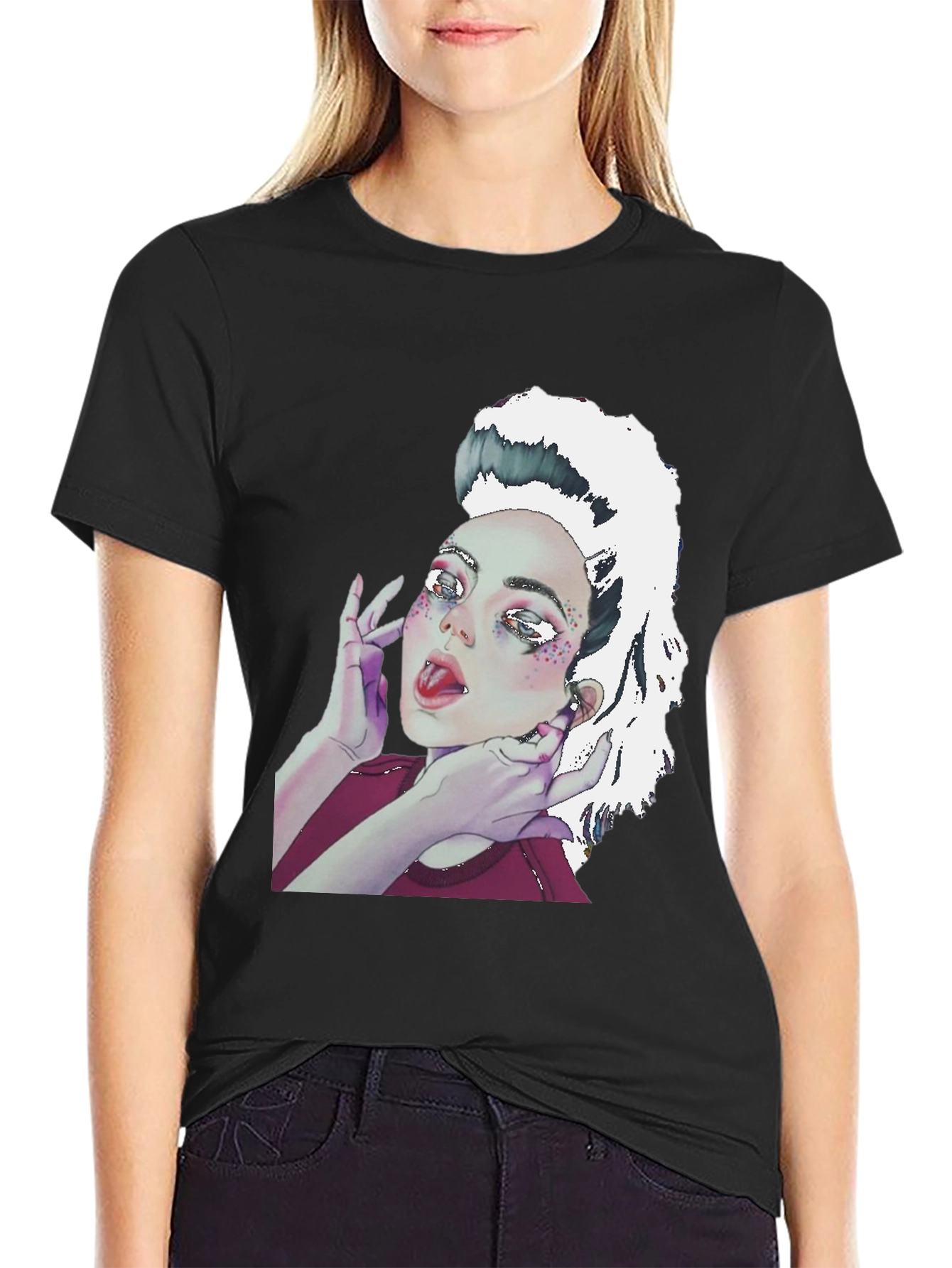 Graphic Print Tee - Unique Artistic Design