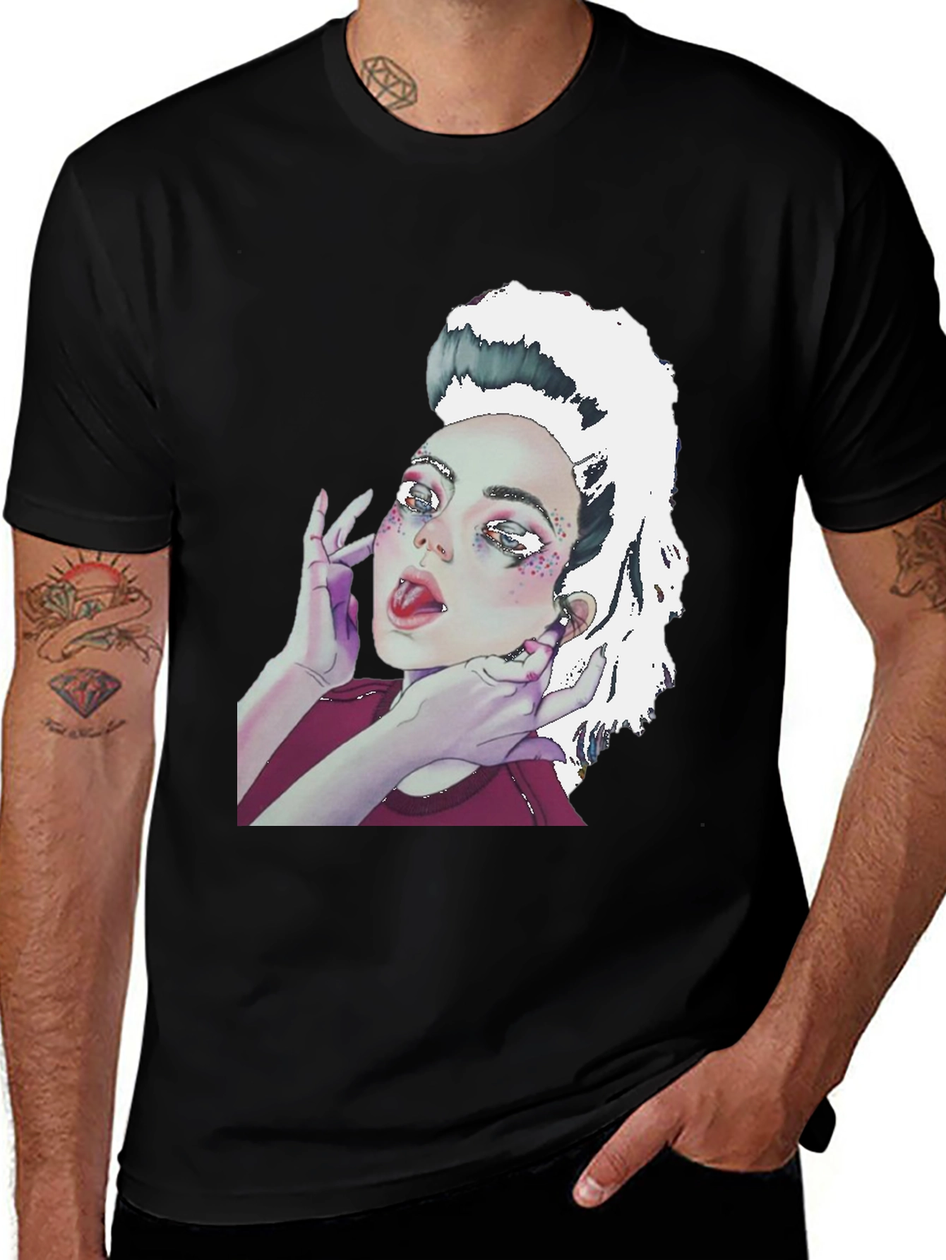 Graphic Print Tee - Unique Artistic Design