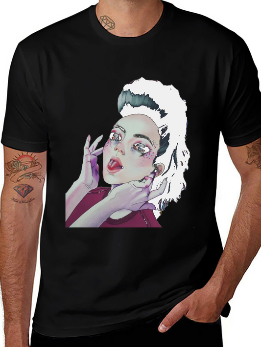 Graphic Print Tee - Unique Artistic Design