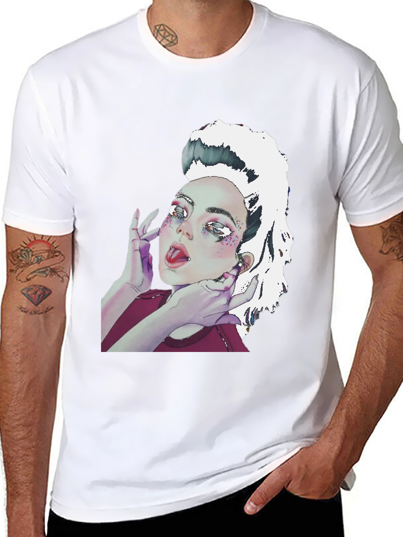 Graphic Print Tee - Unique Artistic Design