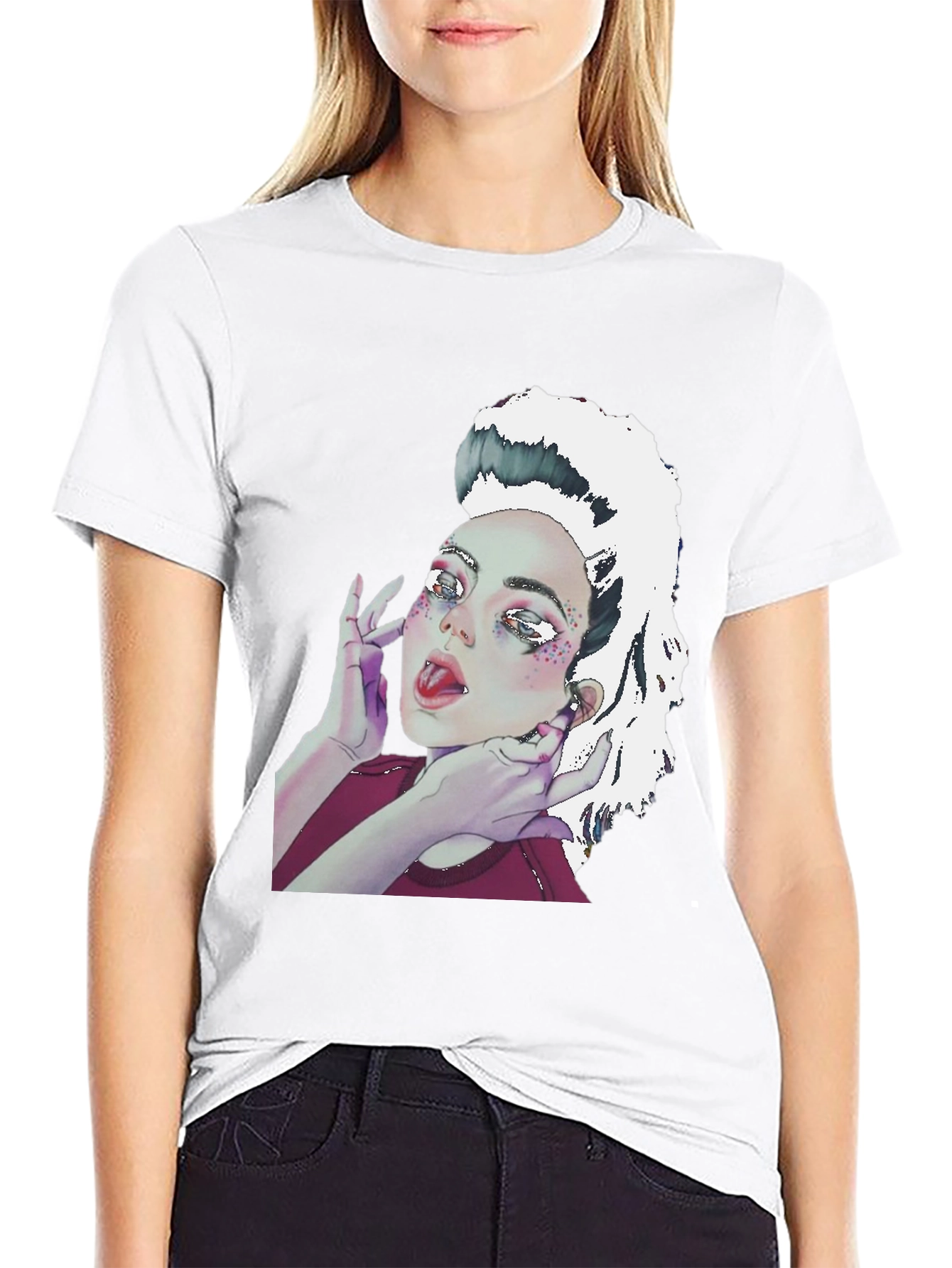 Graphic Print Tee - Unique Artistic Design