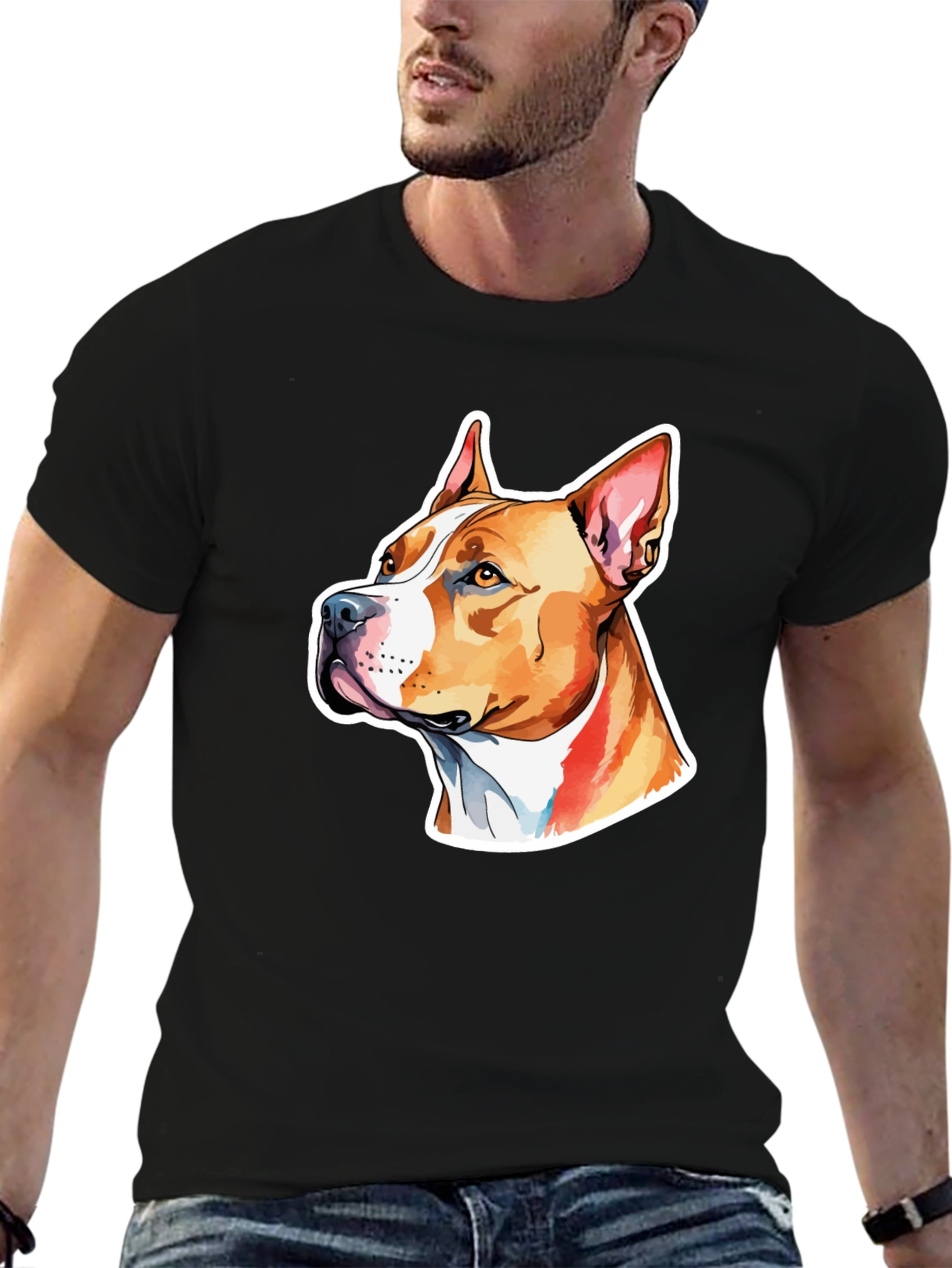 Pitbull Dog Graphic T-Shirt
