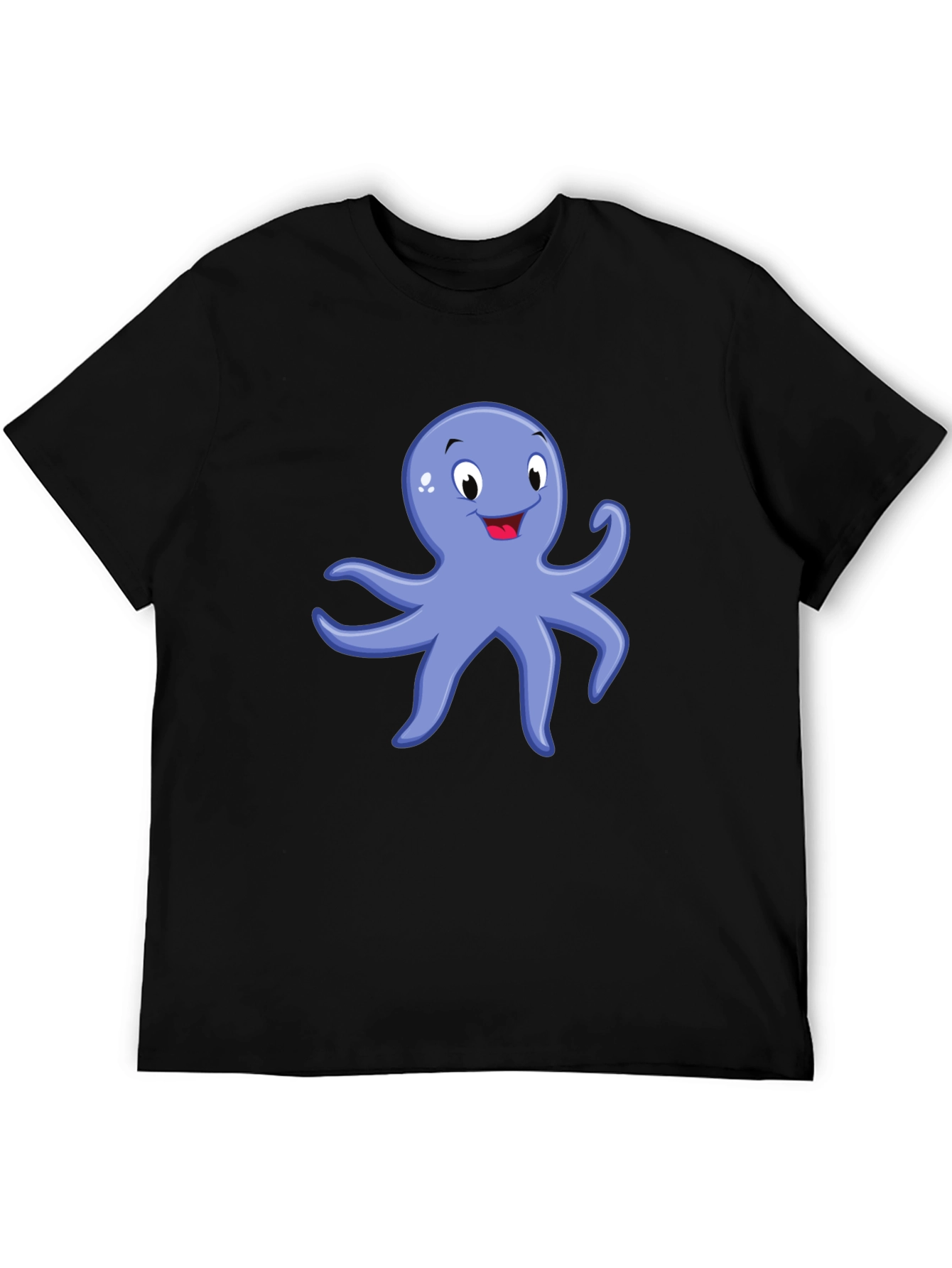 Octopus Graphic Tee - Black Cotton Blend