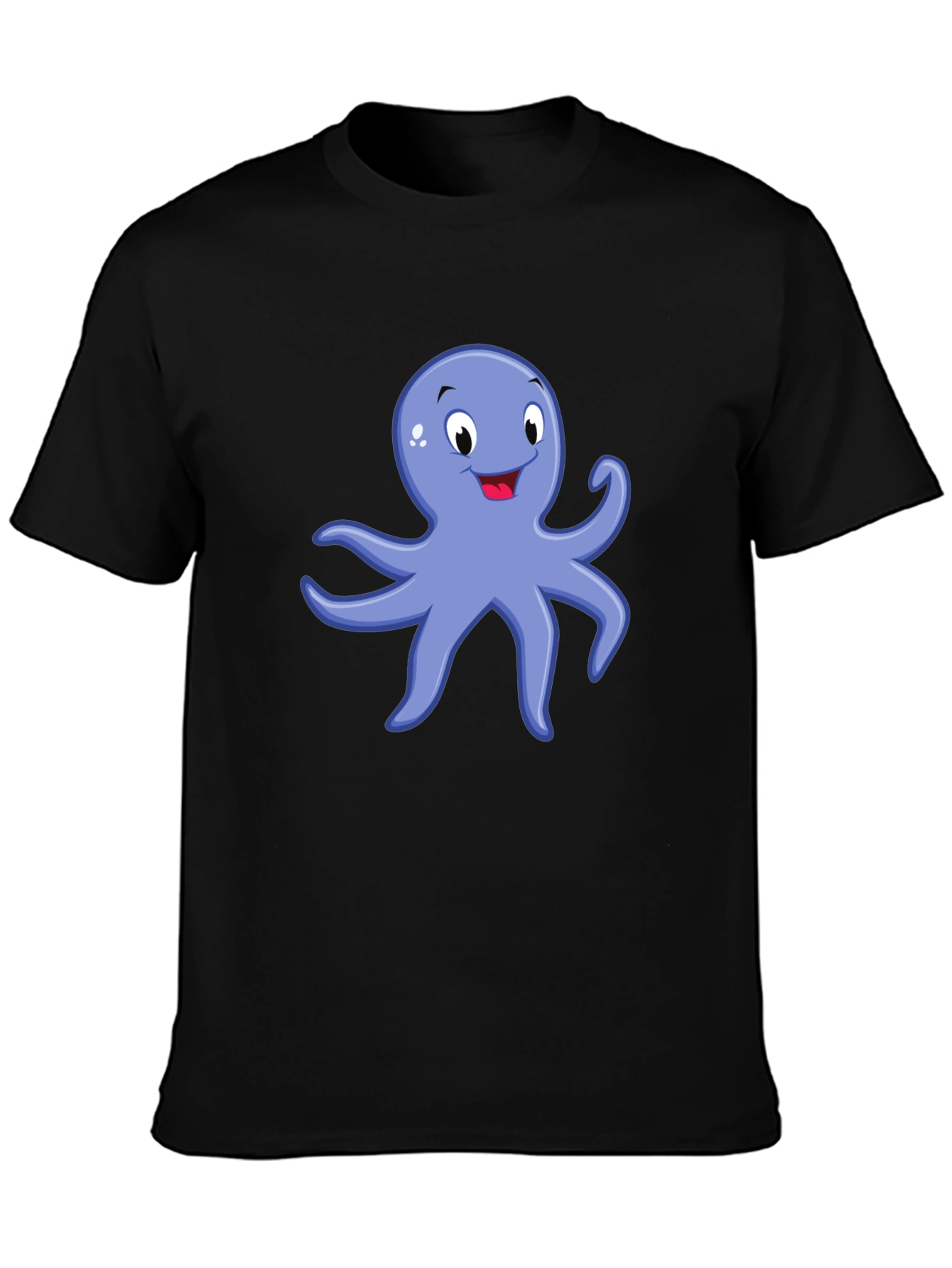 Octopus Graphic Tee - Black Cotton Blend