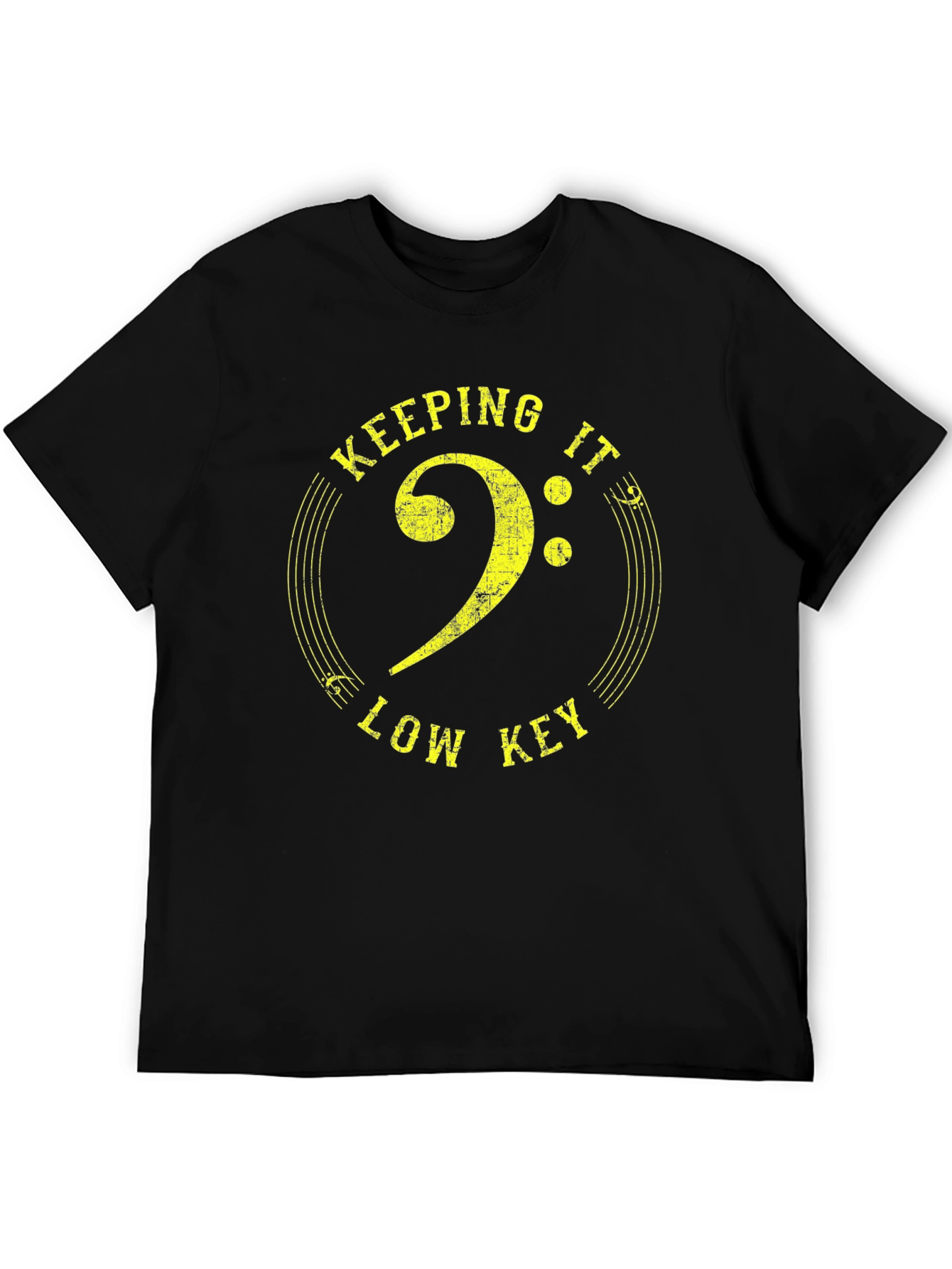Keeping It Low Key Bass Clef Graphic T-Shirt