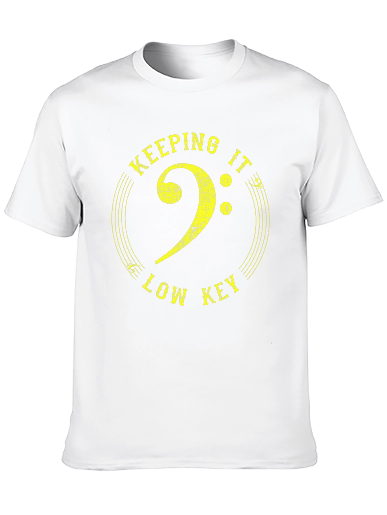 Keeping It Low Key Bass Clef Graphic T-Shirt