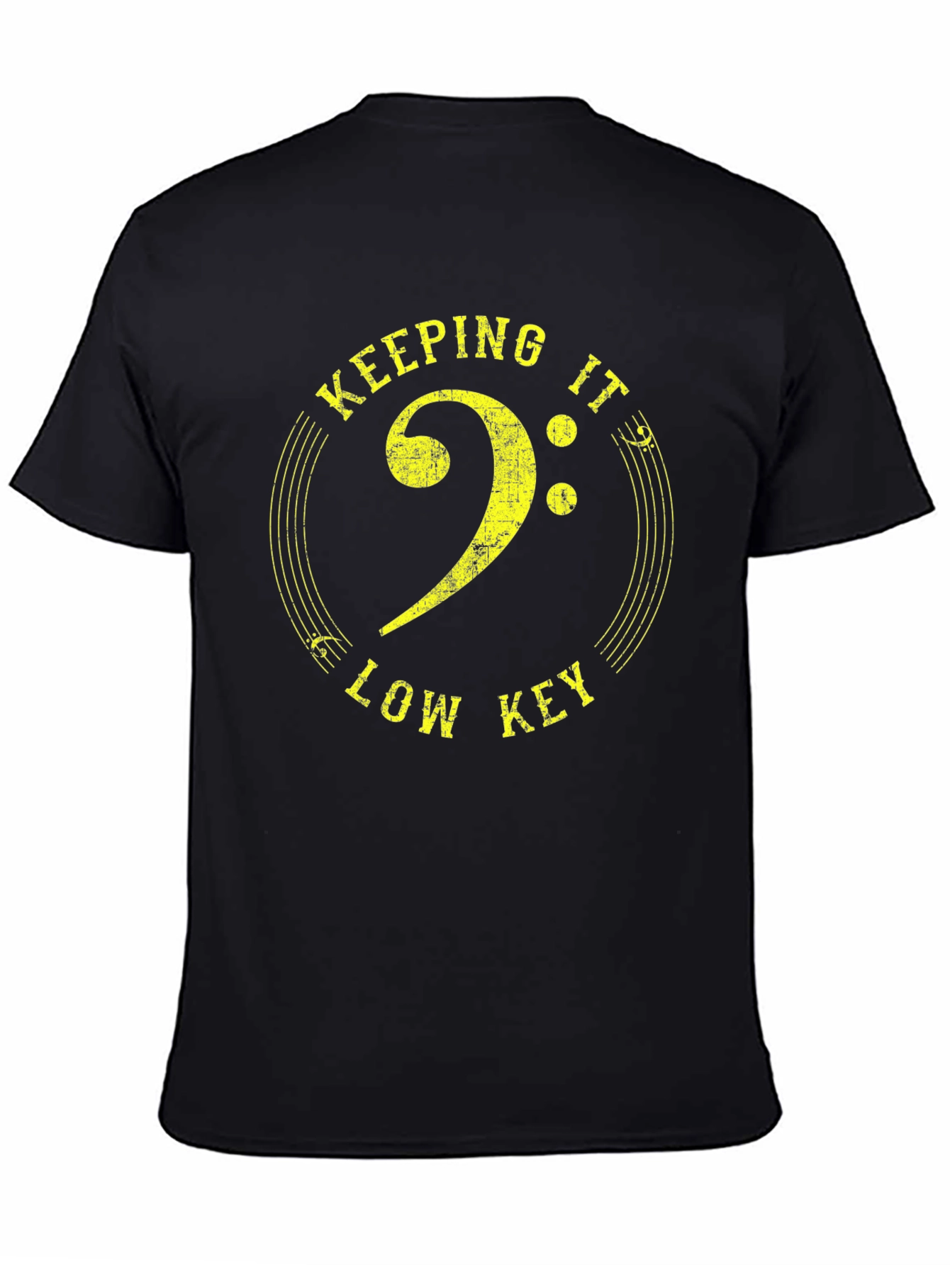 Keeping It Low Key Bass Clef Graphic T-Shirt