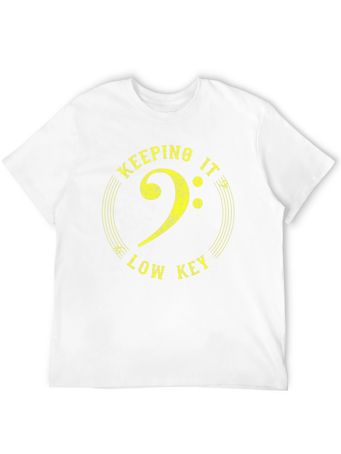 Keeping It Low Key Bass Clef Graphic T-Shirt