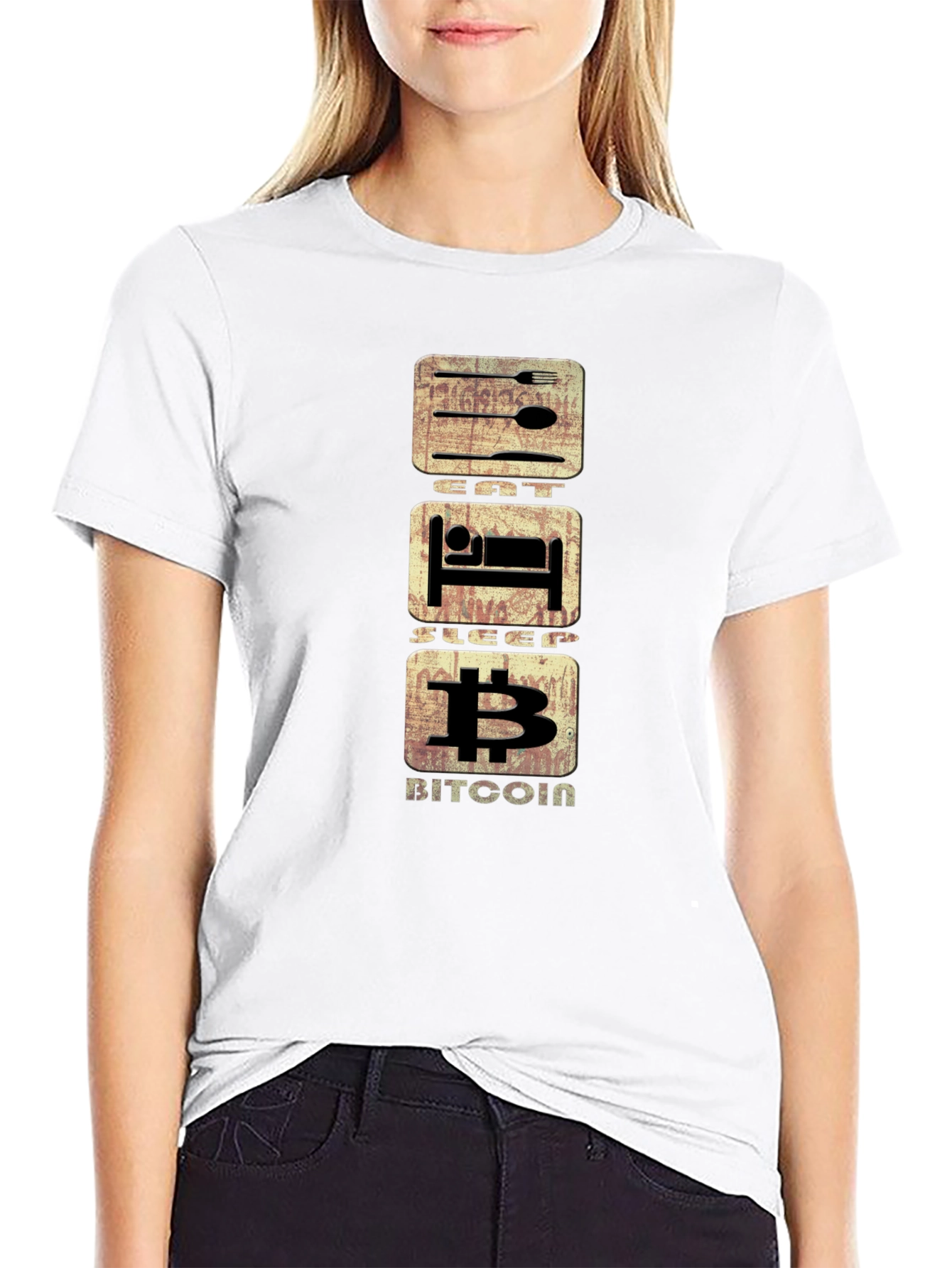 Eat Sleep Bitcoin T-Shirt - Crypto Enthusiast Apparel
