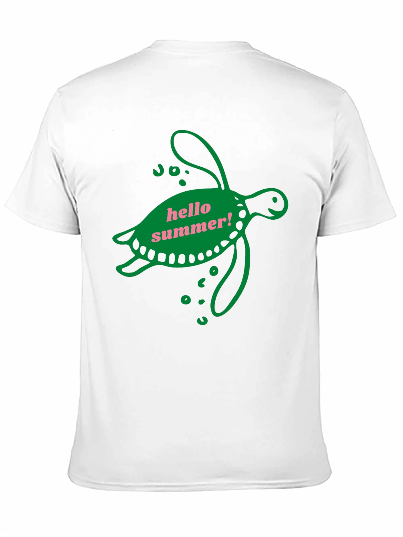Hello Summer Turtle Graphic Tee - Black