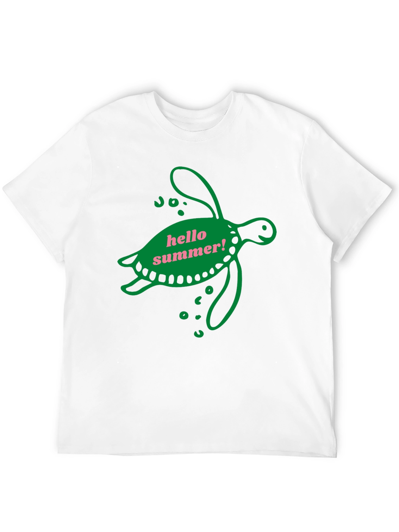 Hello Summer Turtle Graphic Tee - Black