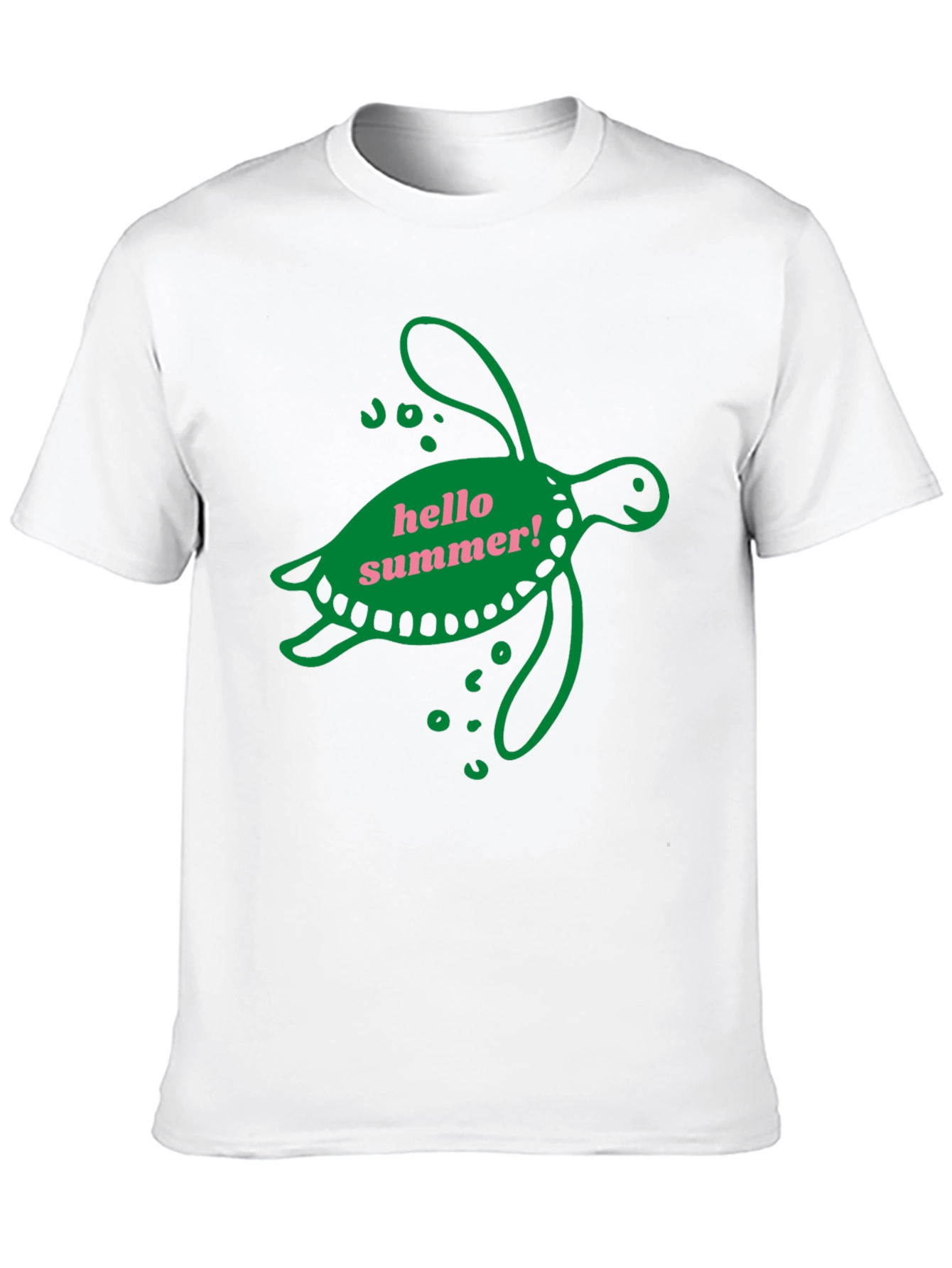 Hello Summer Turtle Graphic Tee - Black
