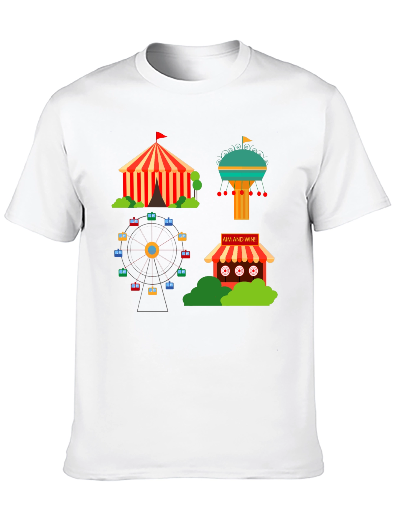 Amusement Park Graphic Tee - Fun Carnival Shirt