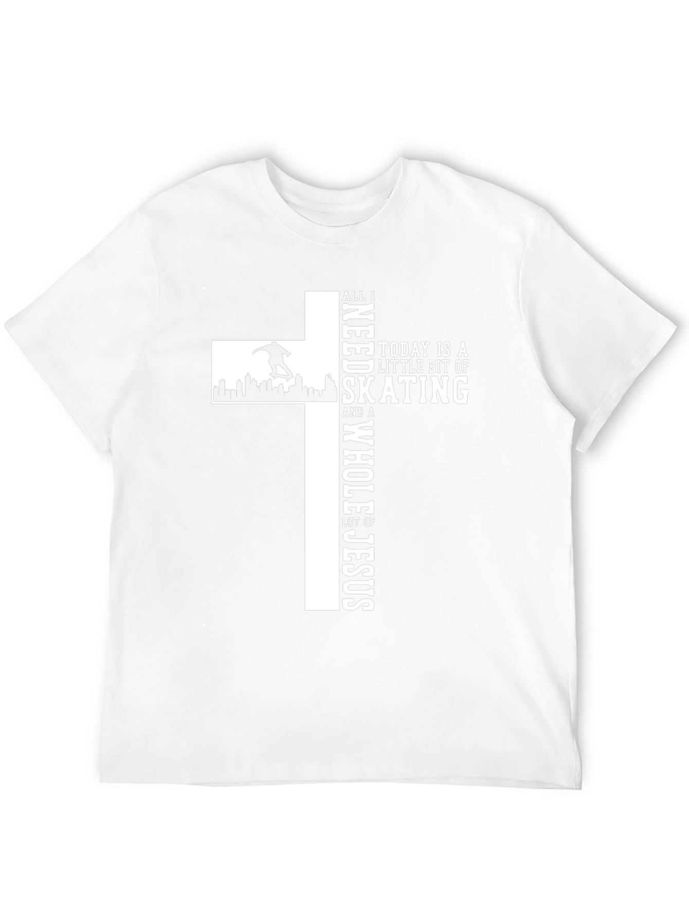 Skating and Jesus Graphic T-Shirt