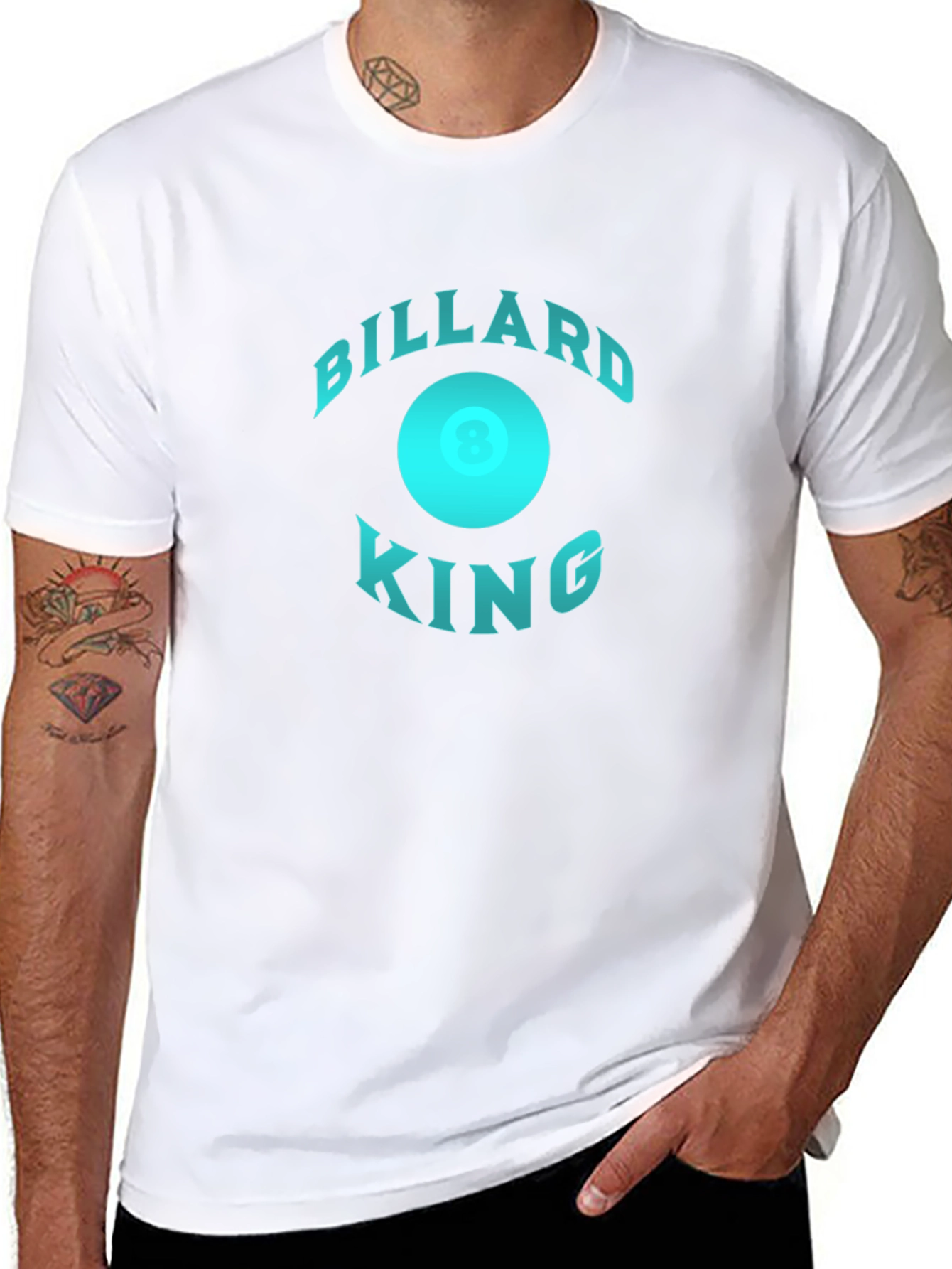 Billiard King Graphic T-Shirt - Black Cotton Tee