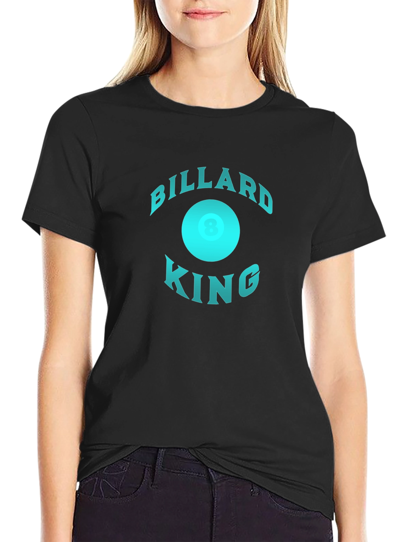 Billiard King Graphic T-Shirt - Black Cotton Tee